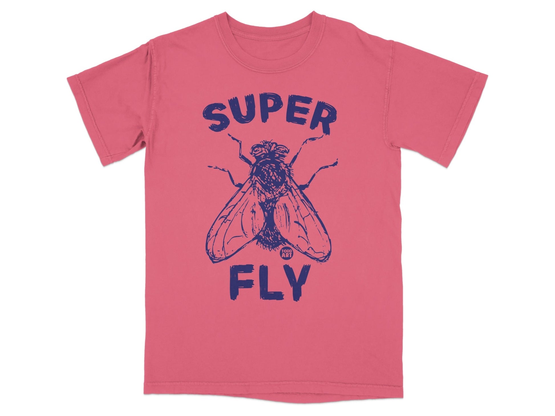 Super Fly Graphic Tee Shirt with Vintage Fly Design