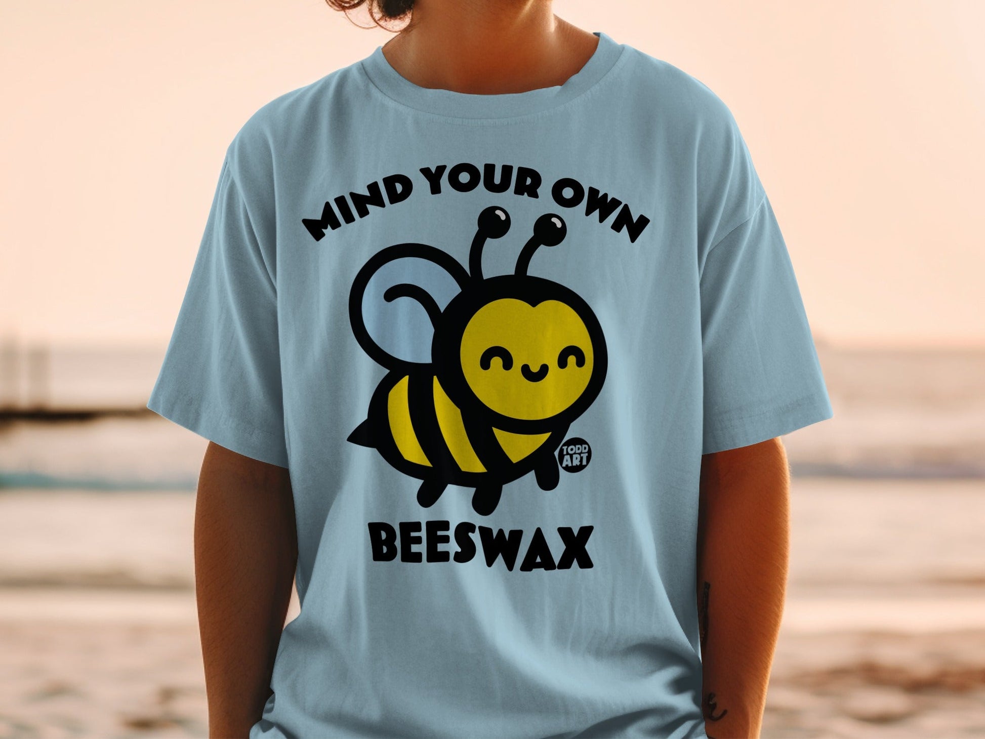 Mind Your Own Beeswax Todd Art Graphic T-Shirt Product