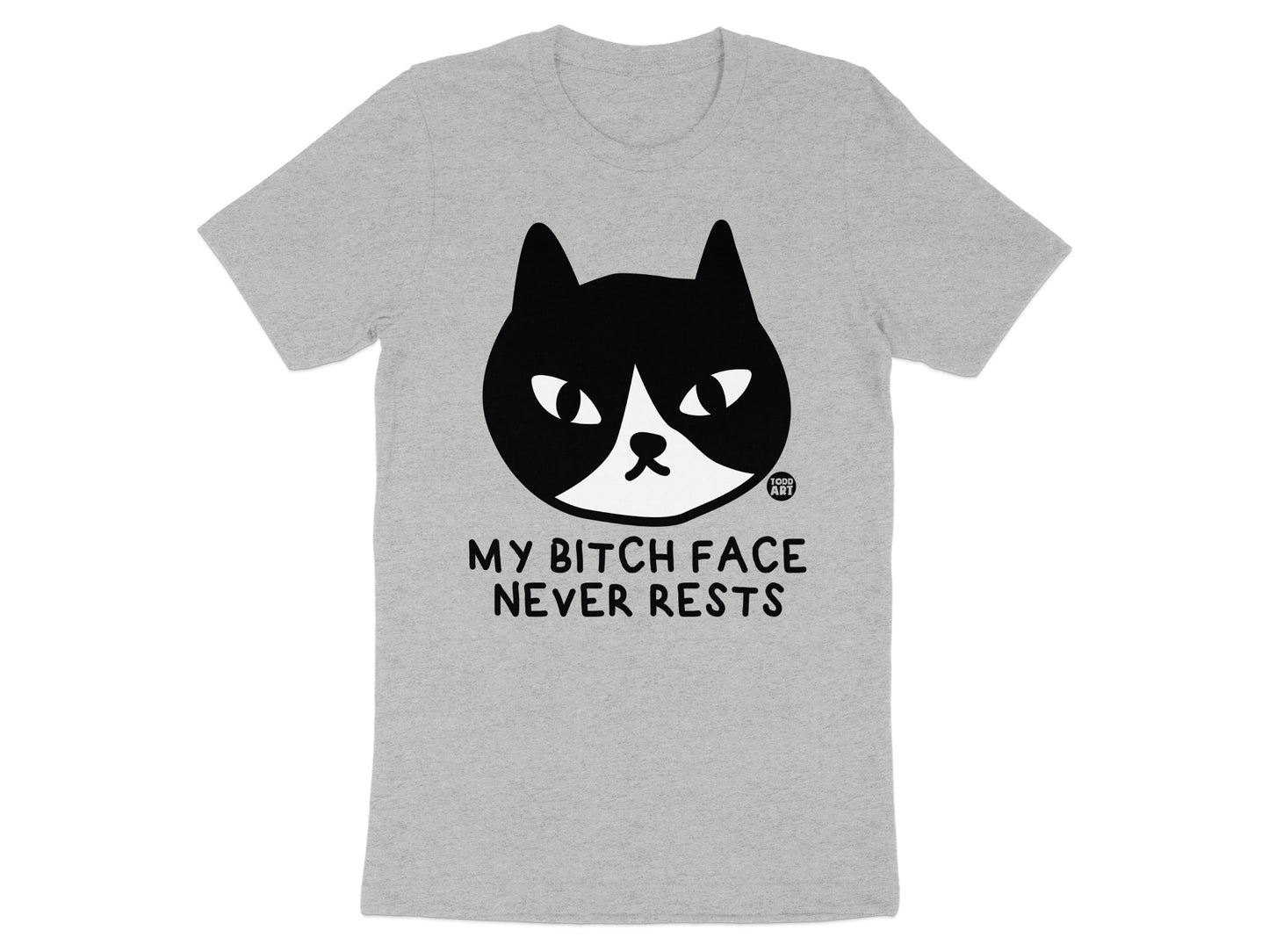 My Bitch Face Never Rests Cat Graphic T-shirt