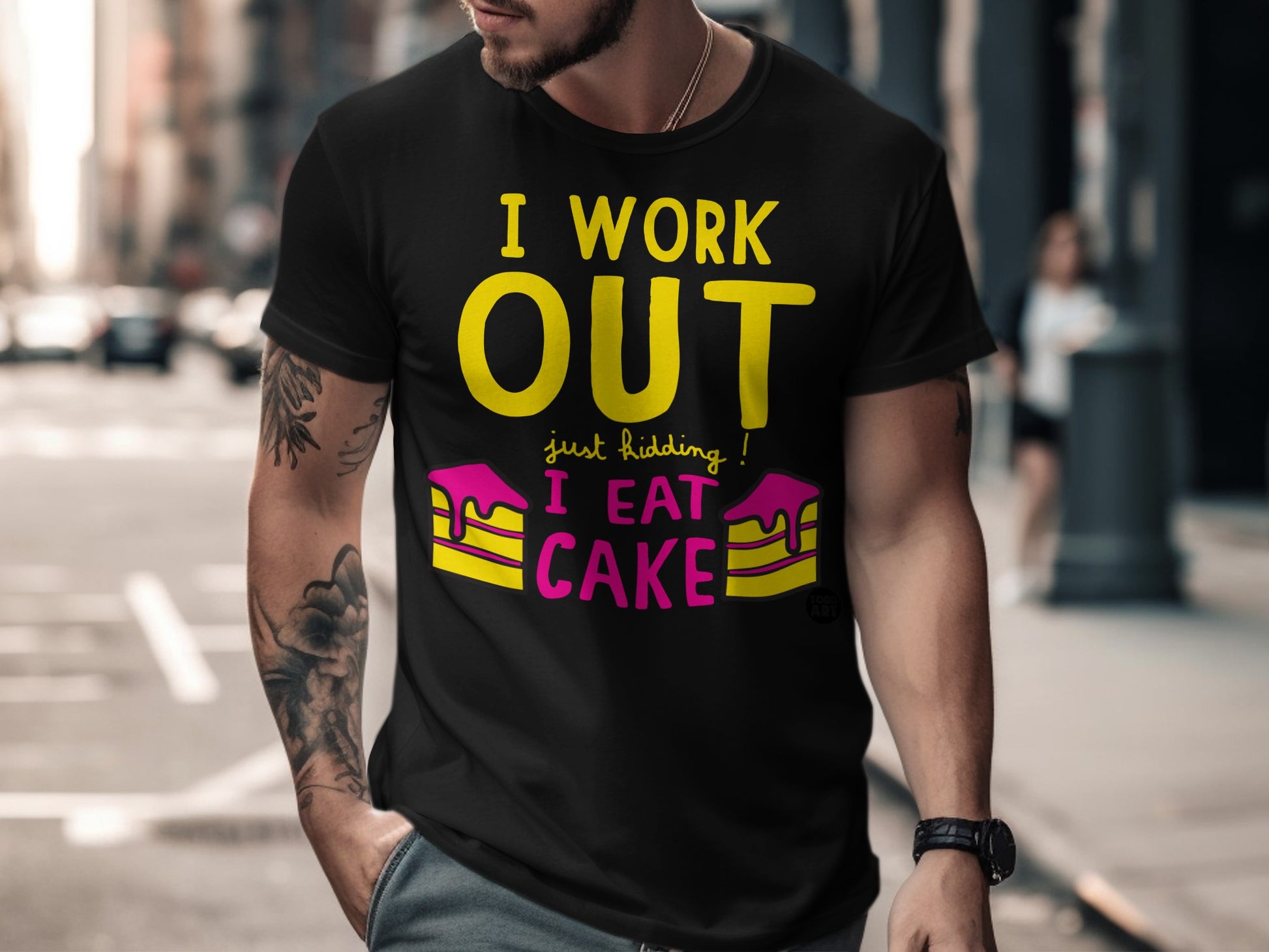 Funny I Work Out I Eat Cake Just Kidding T-shirt