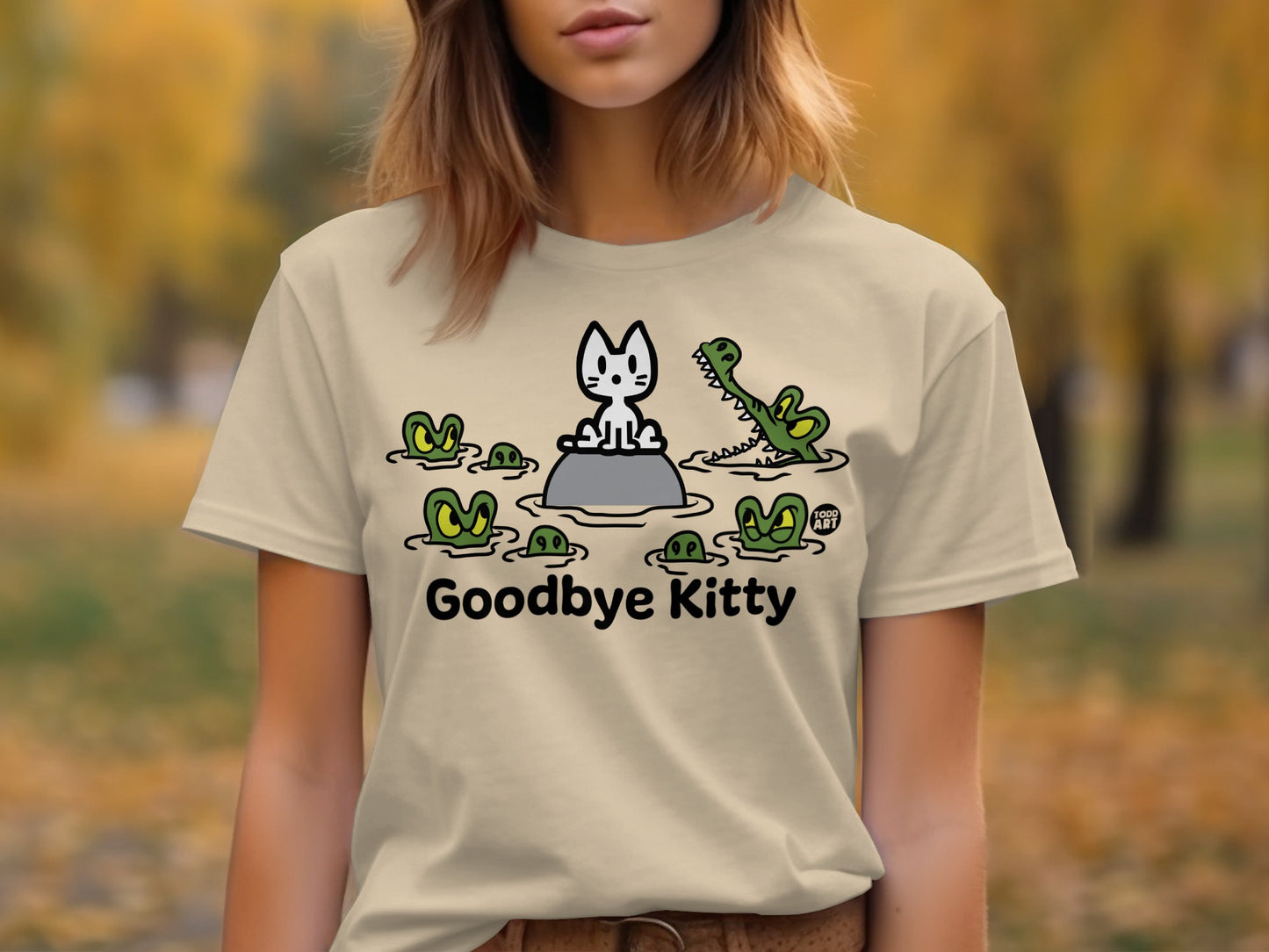 Goodbye Kitty Funny Cartoon Cat T-Shirt product