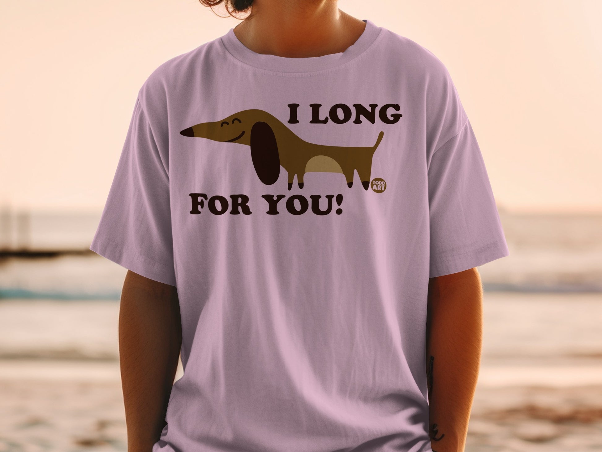I Long For You Dachshund Graphic Tee Shirt