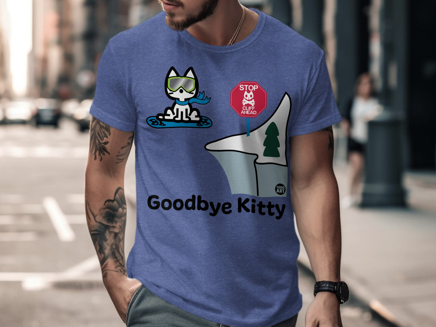 Goodbye Kitty Graphic T-Shirt with Unique Design