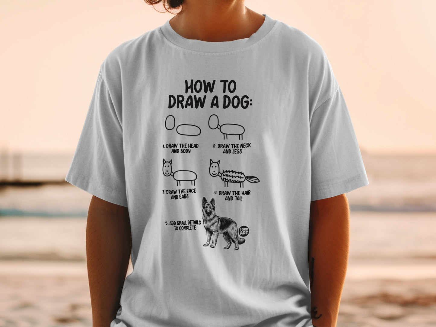 How to Draw a Dog Graphic Tee Perfect for Art Lovers