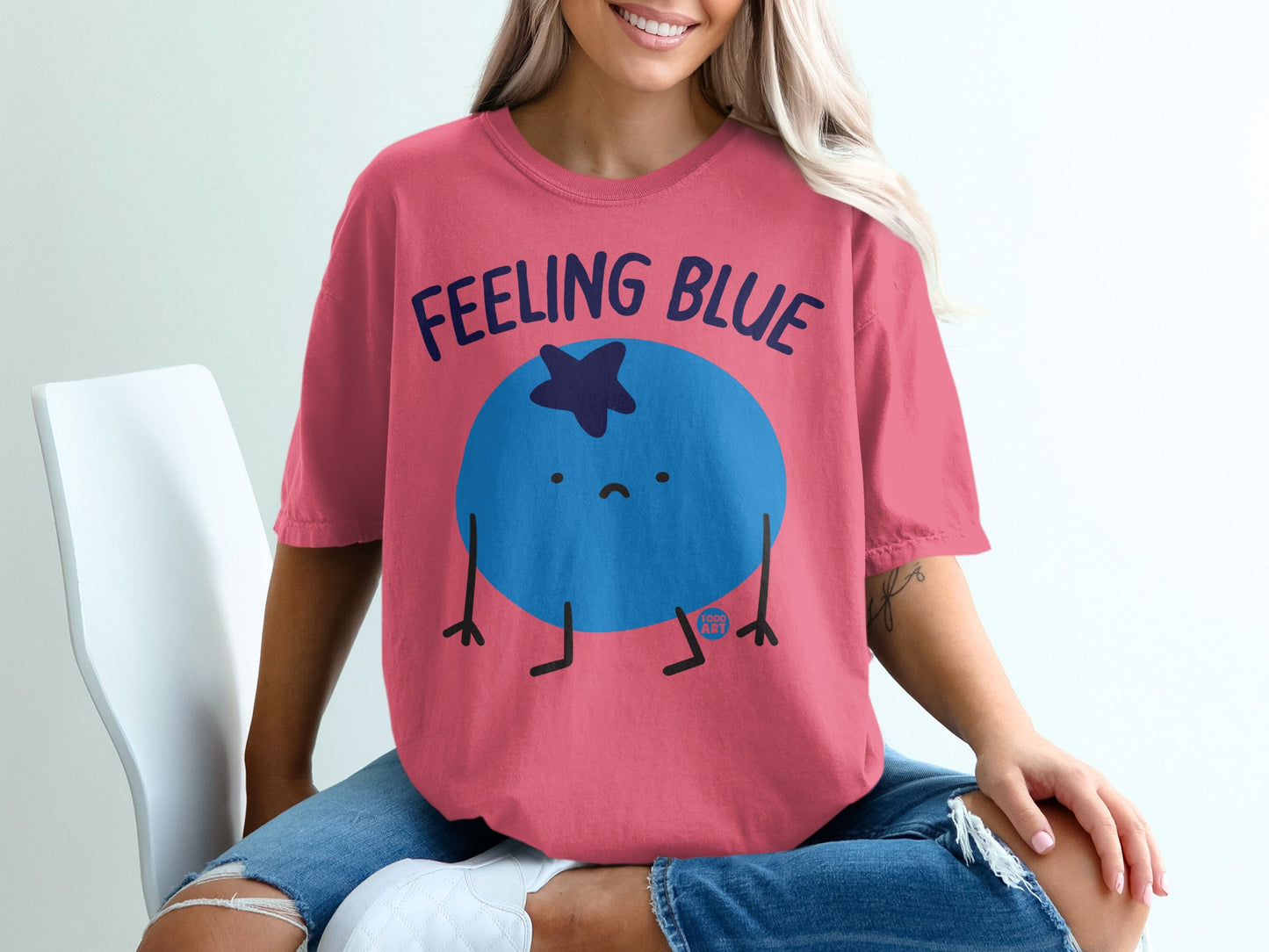 Feeling Blue Sad Blueberry Character Design product type