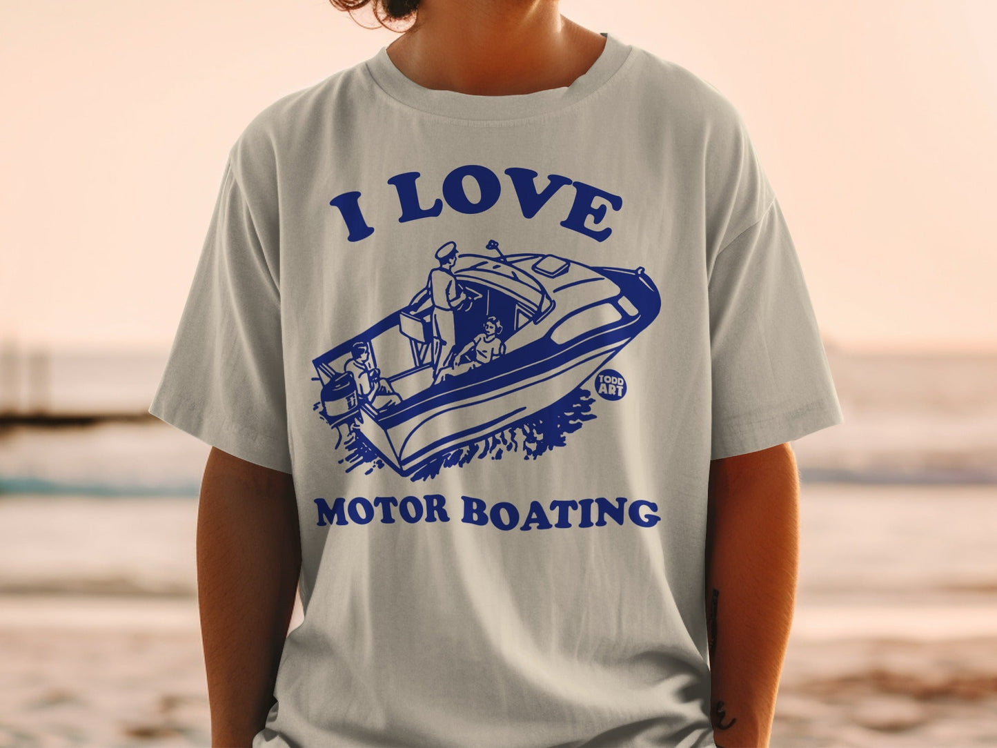 I Love Motor Boating Graphic Design Shirt
