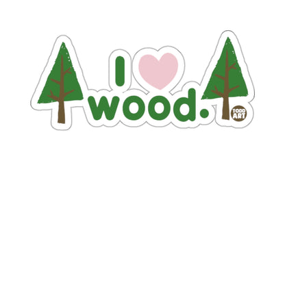 I Heart Wood Nature Inspired Design Todd Art sticker