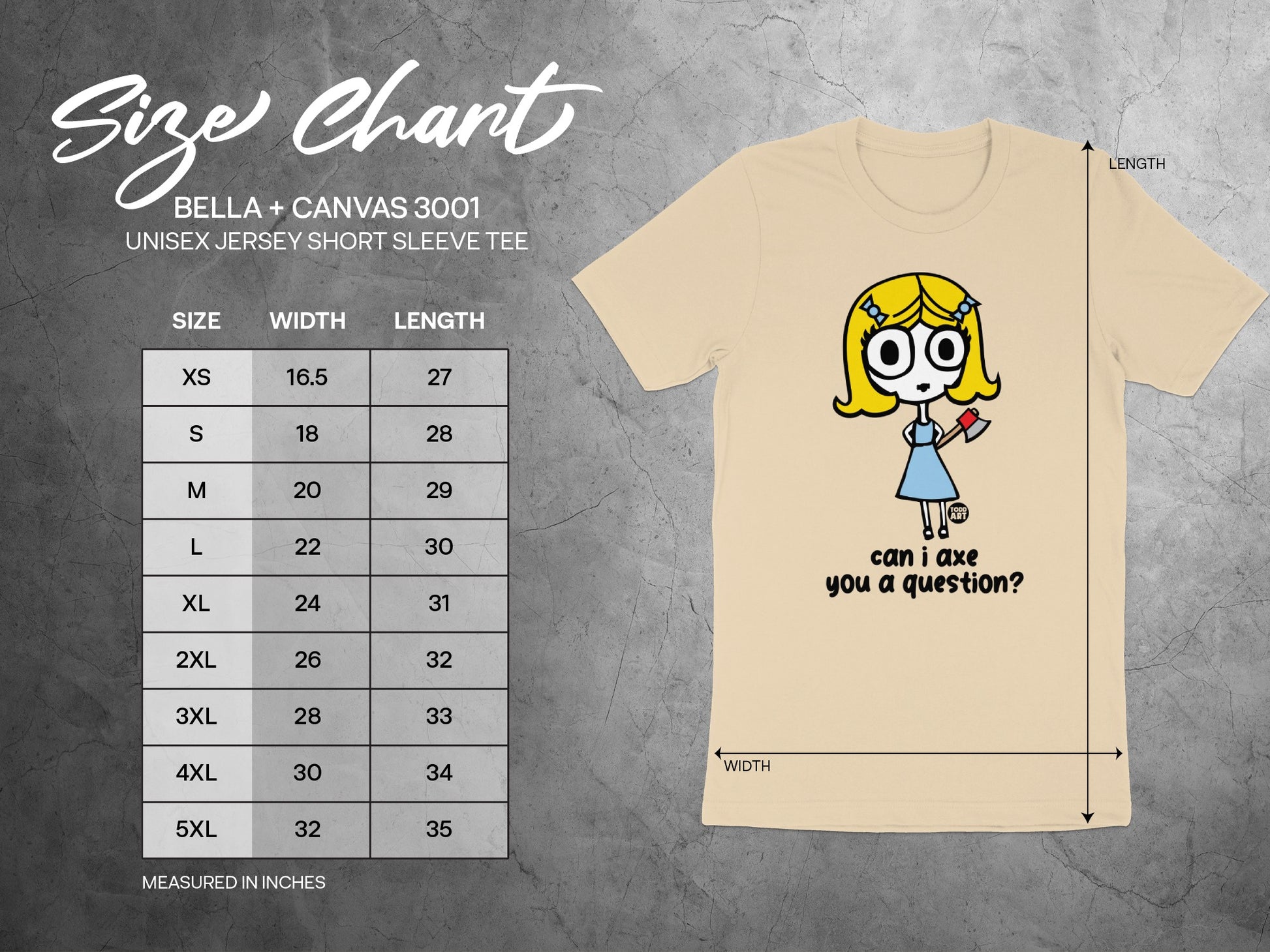 Can I Axe You A Question Graphic Tee Shirt