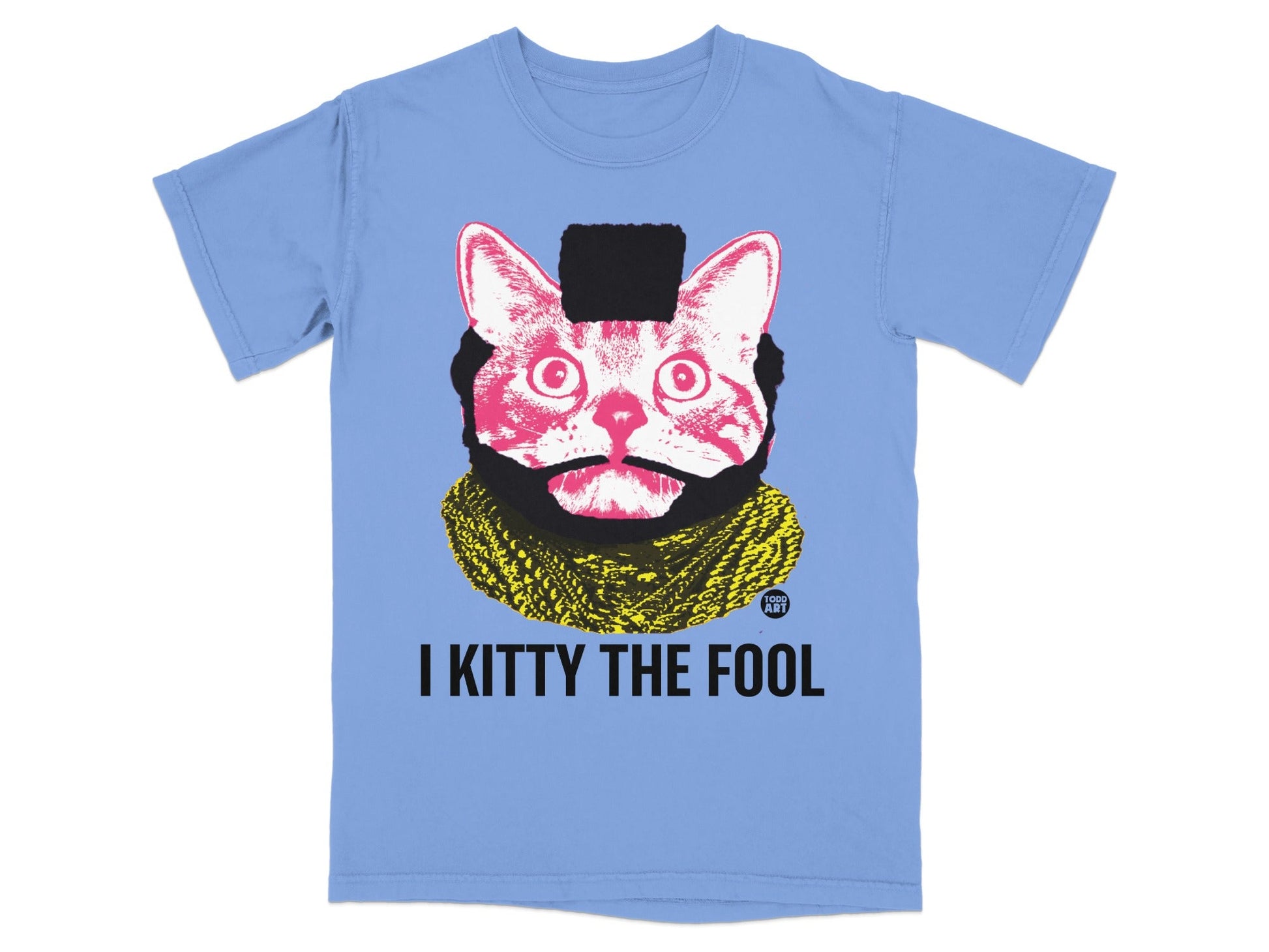 Colorful I Kitty The Fool Cat Graphic Tee Shirt