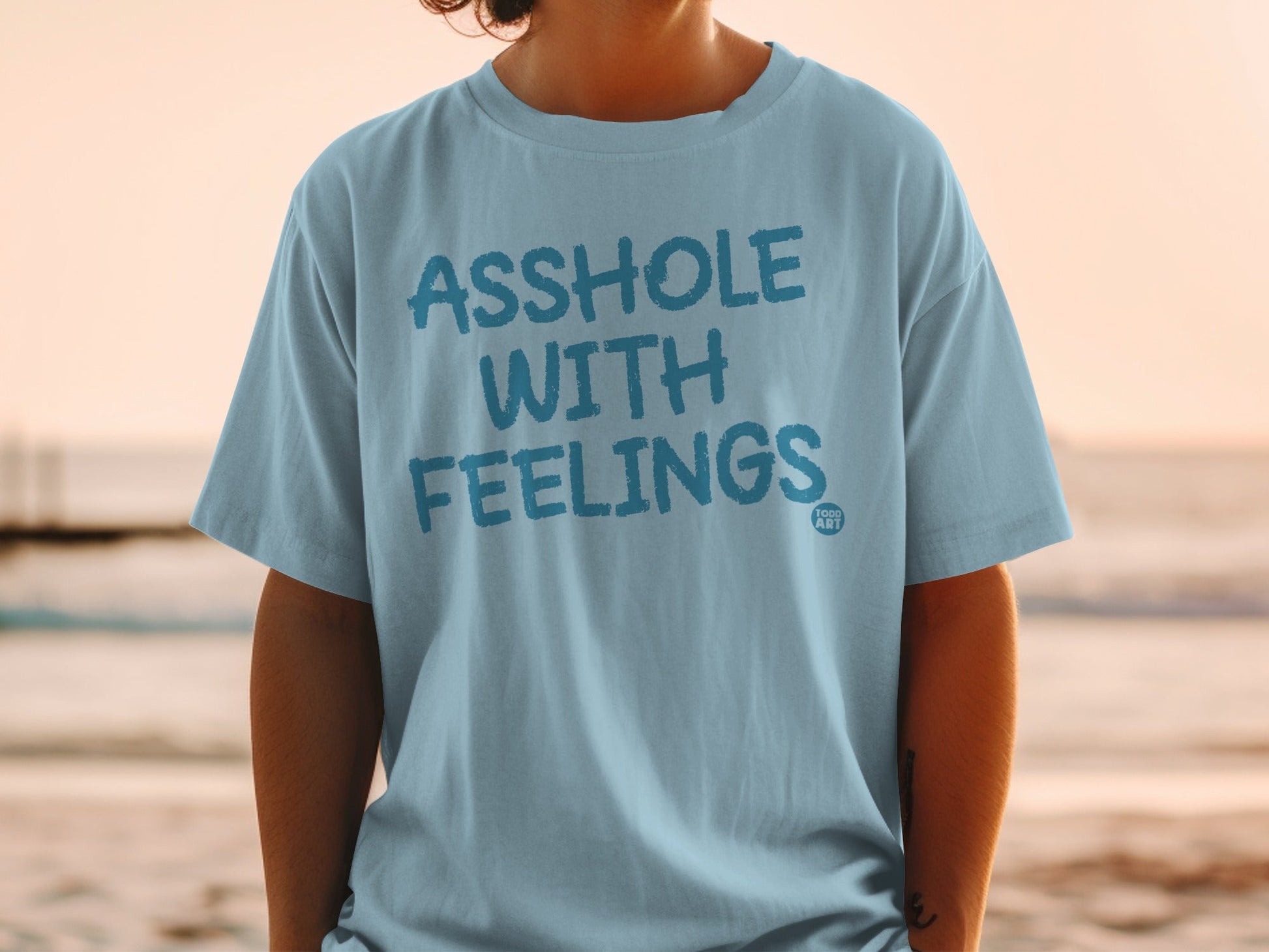 Asshole With Feelings Todd Art Graphic T-Shirt
