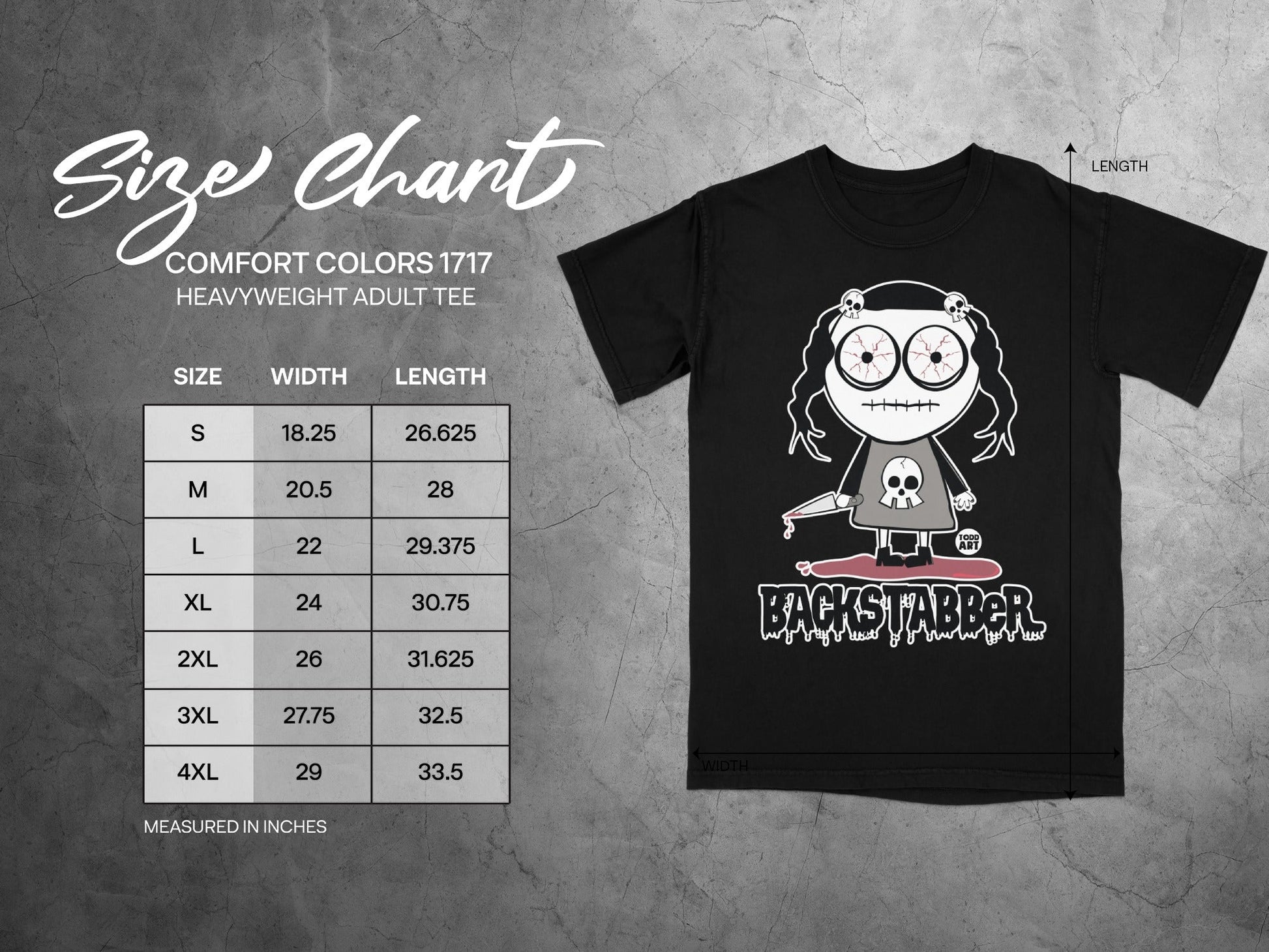 Backstabber Graphic Heavyweight Adult Tee Shirt