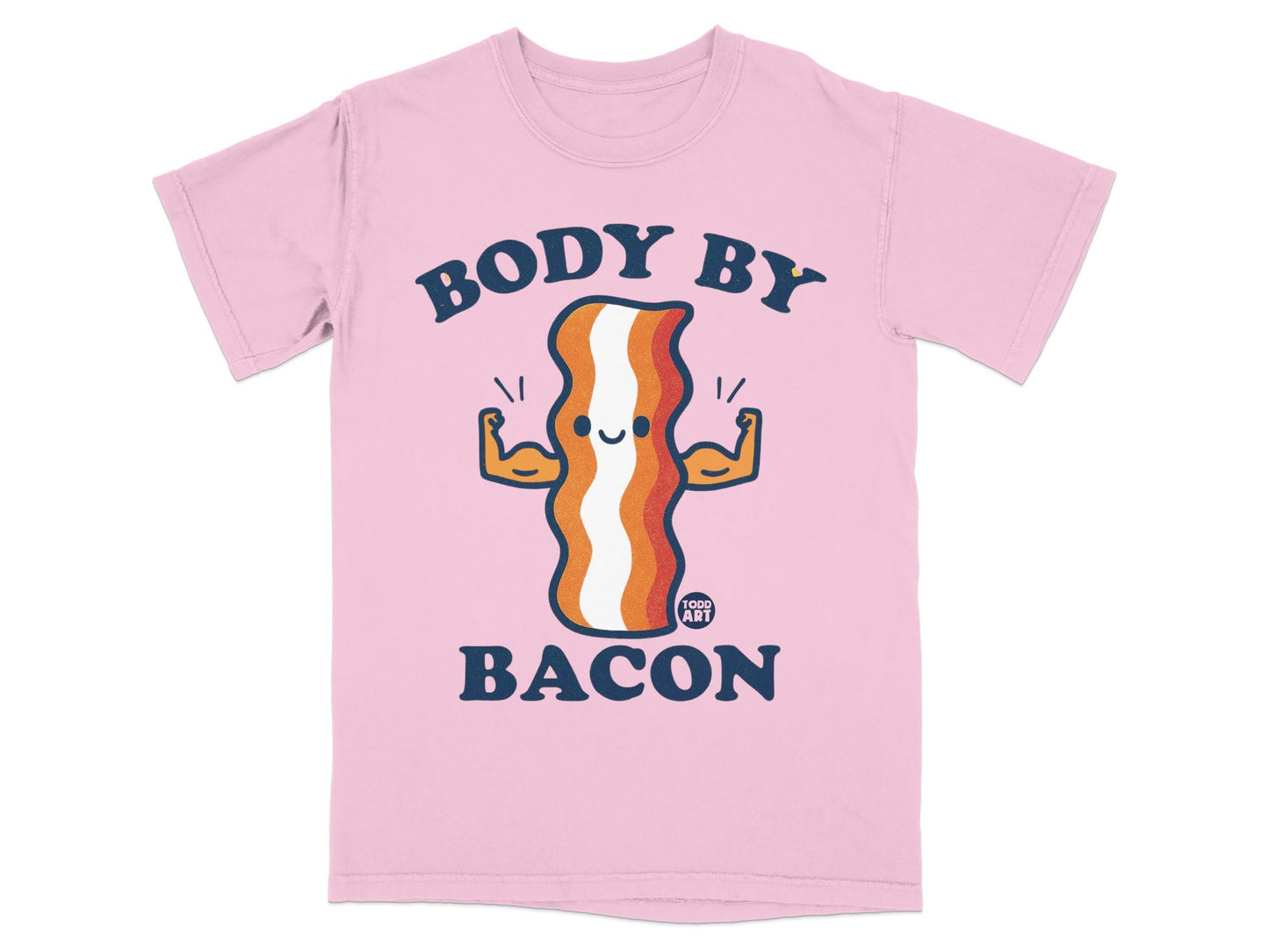 Body By Bacon Graphic T-Shirt Fun Workout Humor