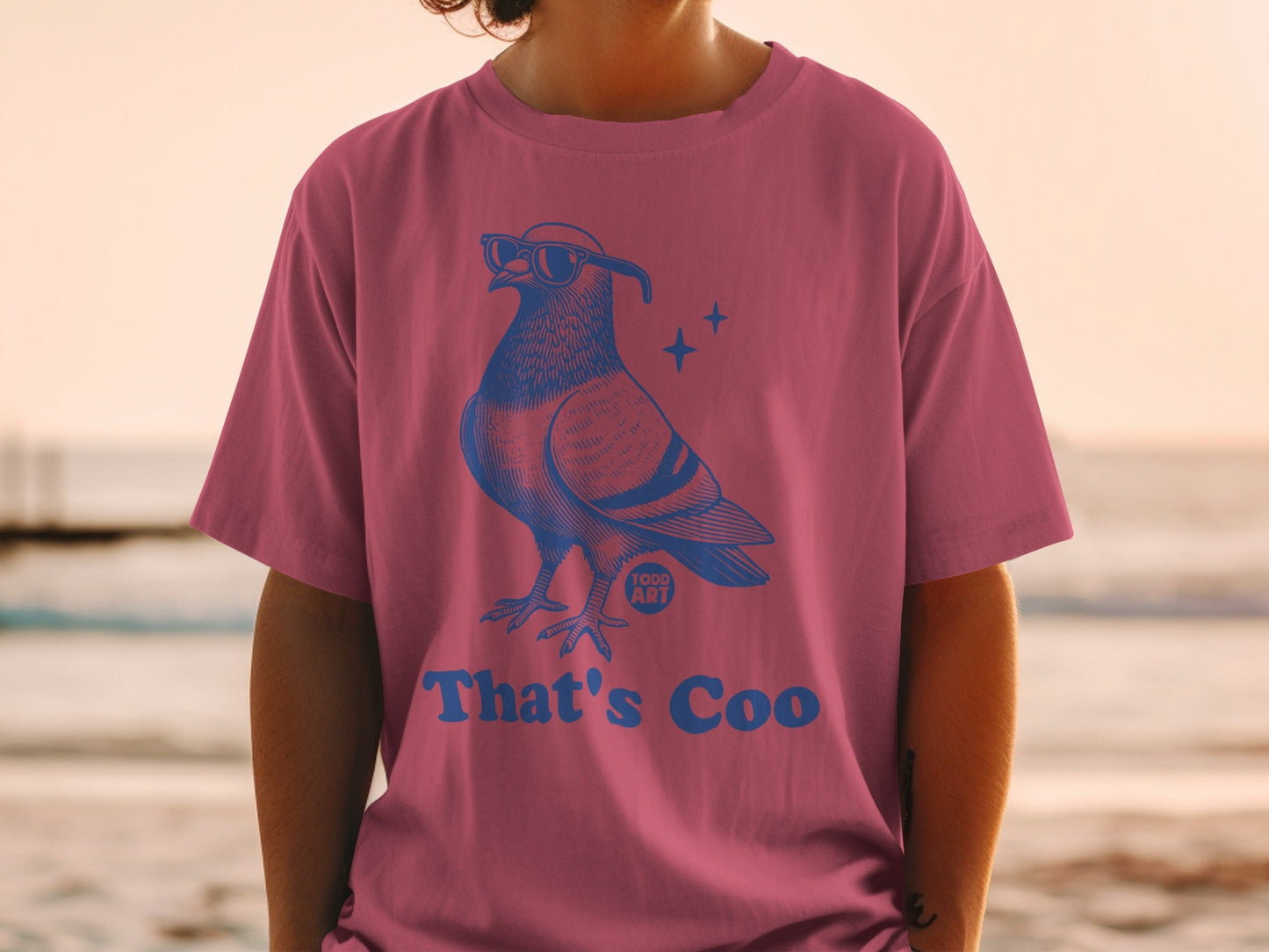 Cool Pigeon Graphic That's Coo Text T-shirt Product