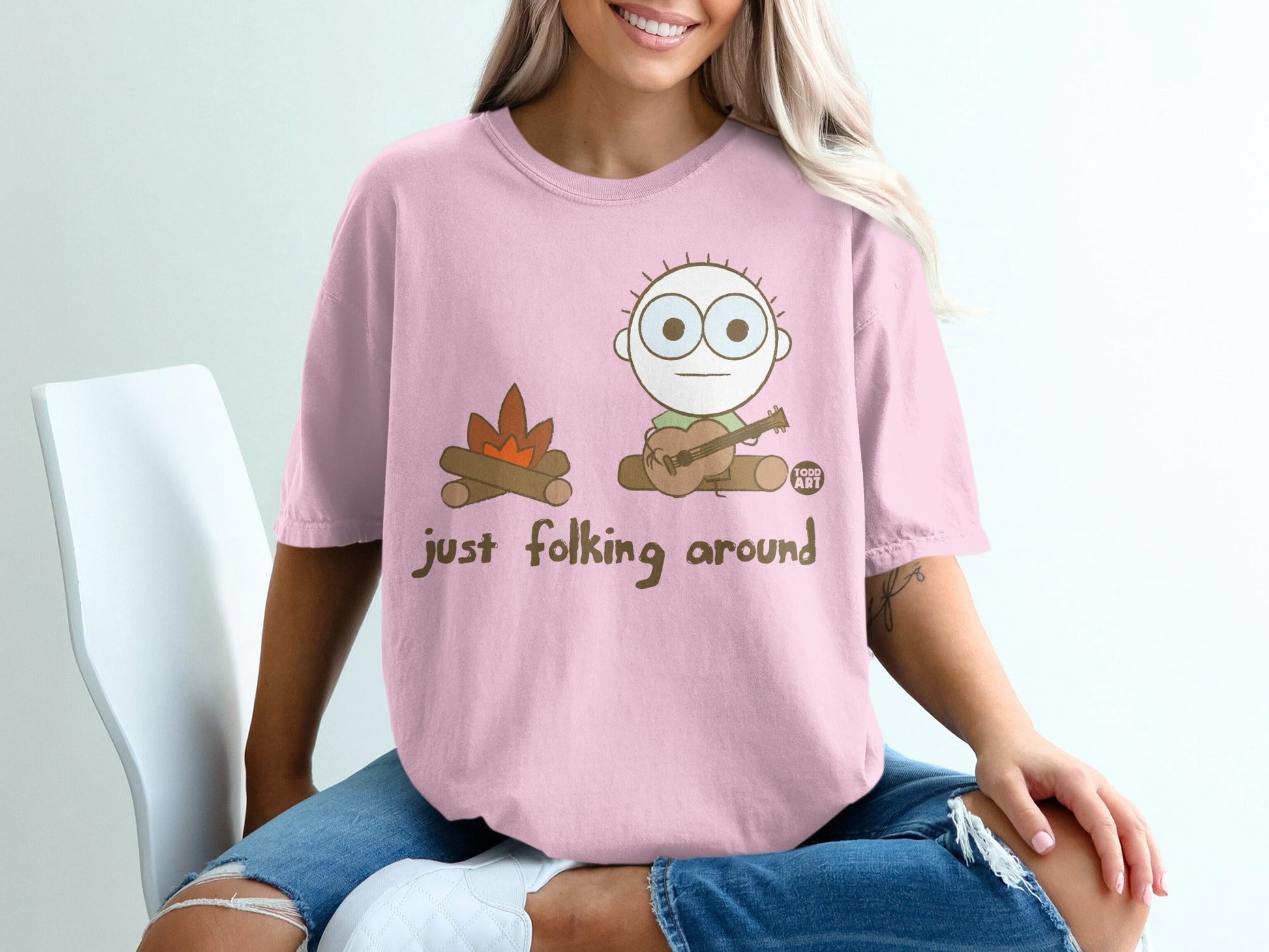 Just Folking Around Graphic Shirt Perfect for Campfires