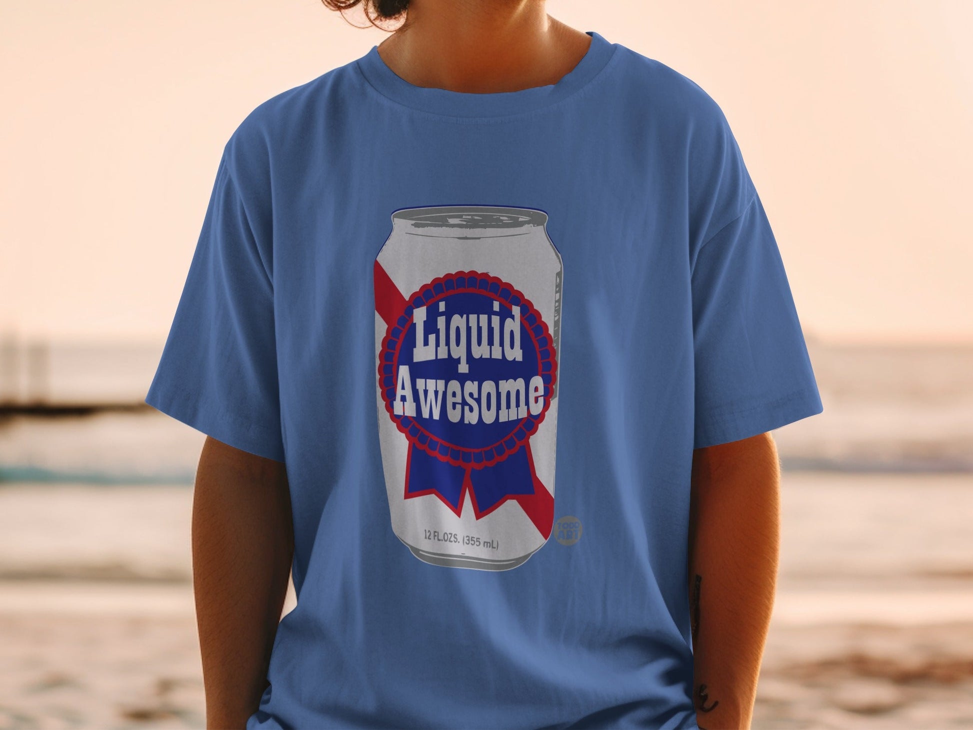 Liquid Awesome Can Design Short Sleeve Shirt