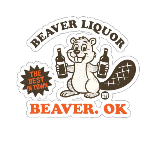 Beaver Liquor Cartoon Character THE BEST IN TOWN 