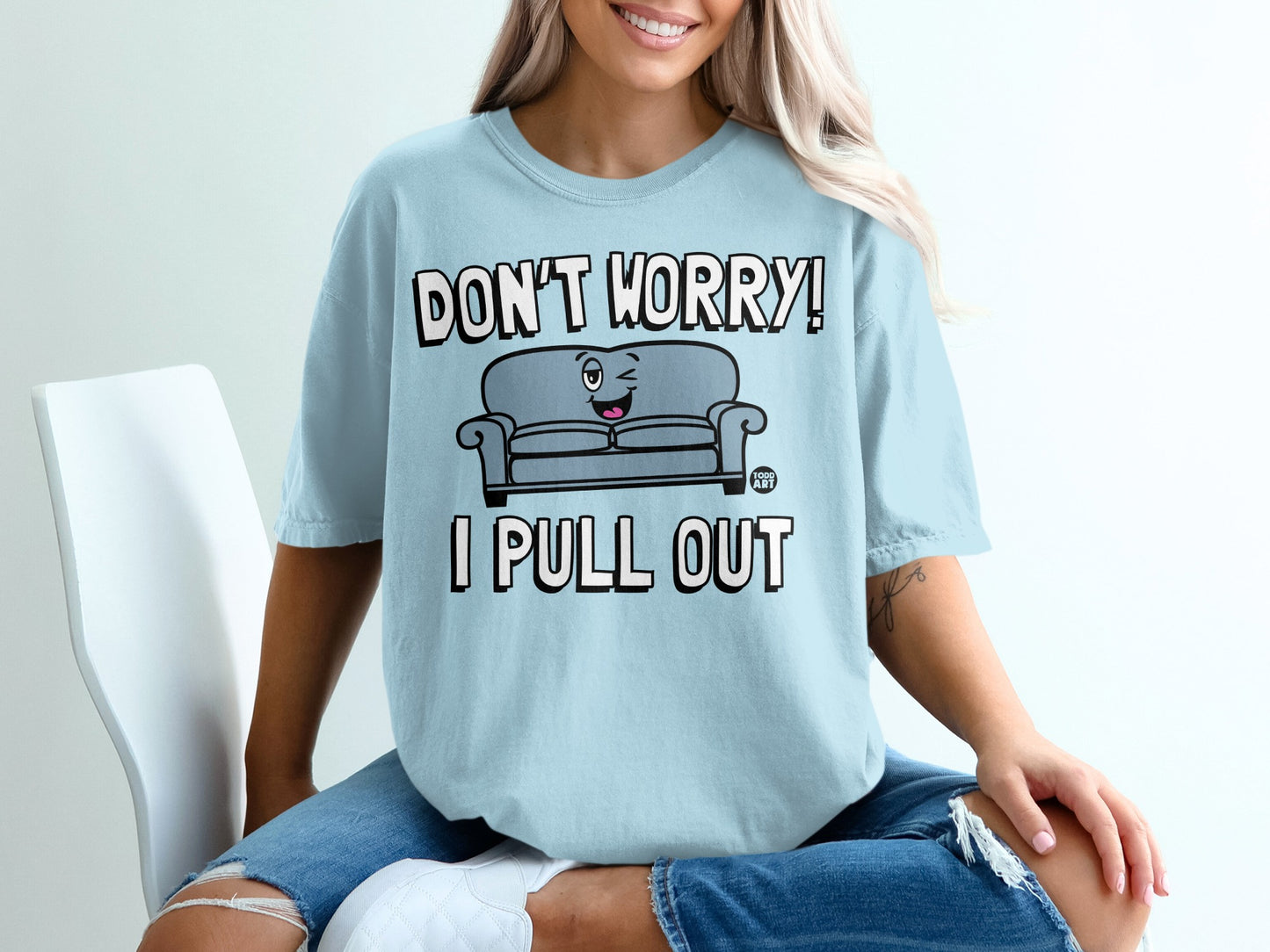DON'T WORRY! I PULL OUT Winking Sofa product type