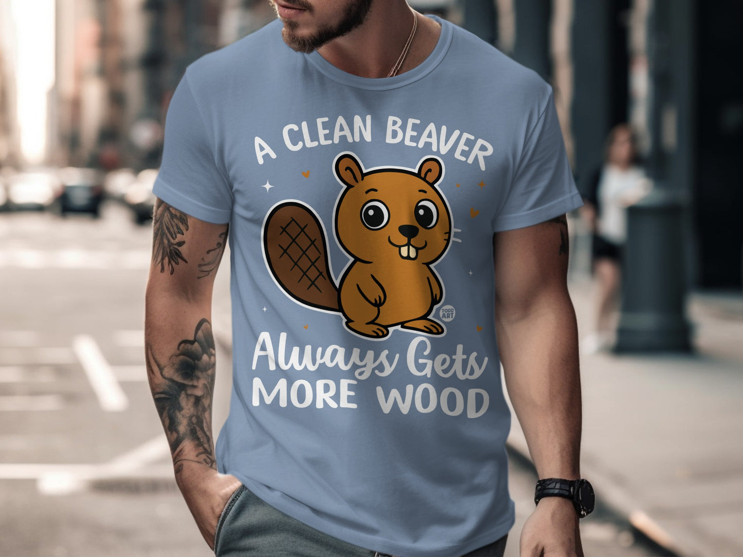 Funny Beaver Graphic T-Shirt Always Gets More Wood