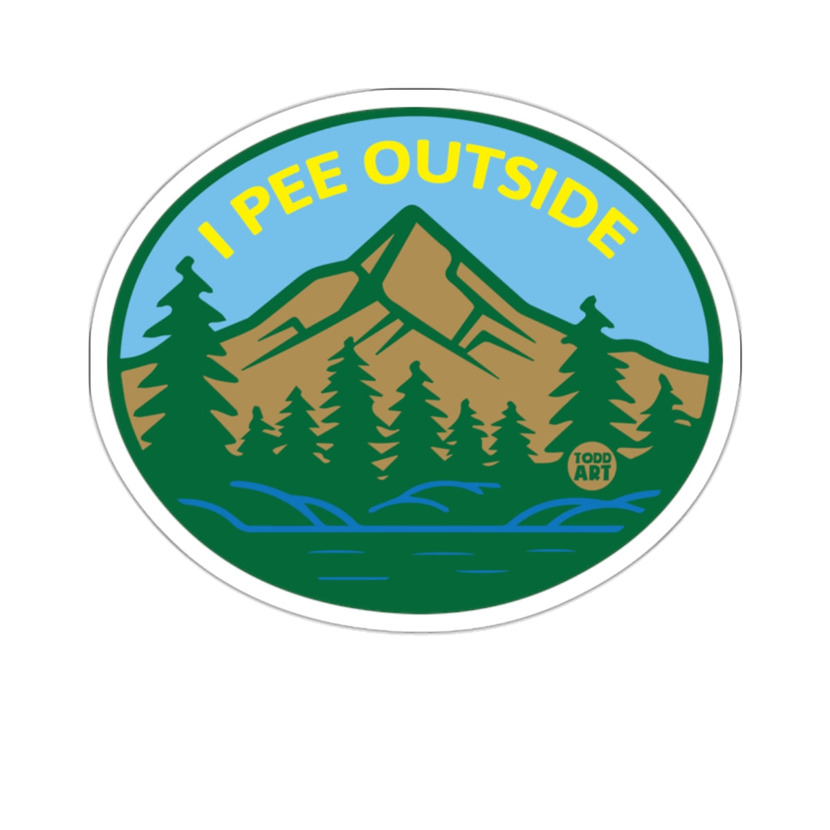I Pee Outside Funny Nature Adventure Outdoors sticker