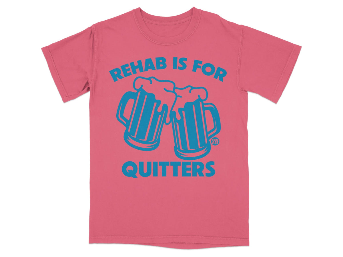 Rehab Is For Quitters Pink Graphic T-shirt