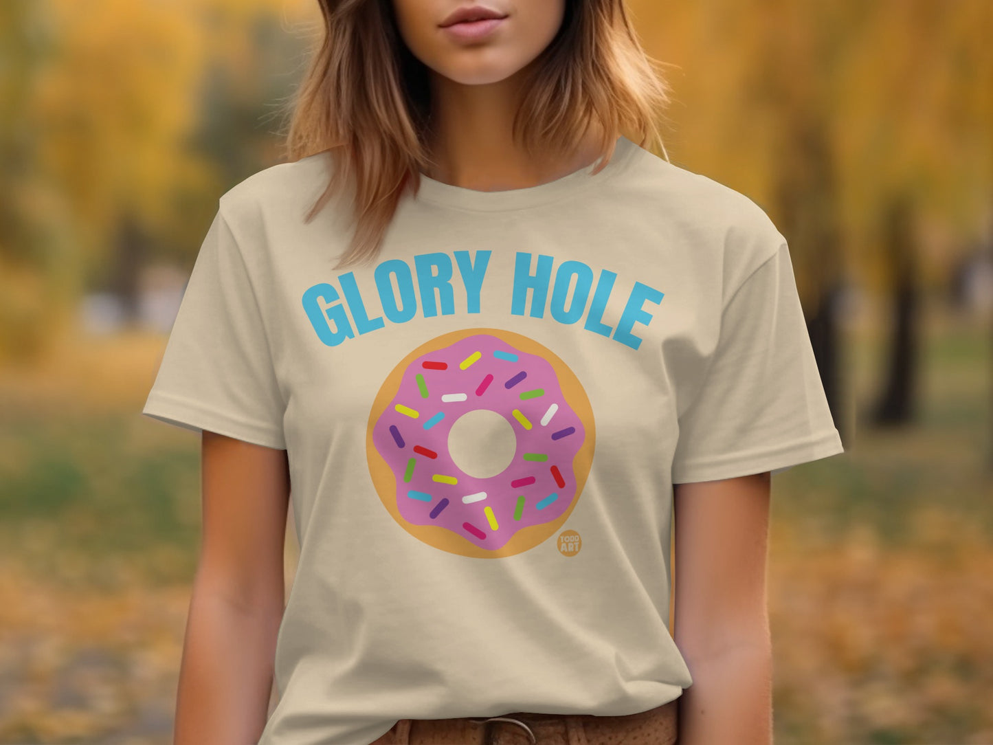 Glory Hole Donut T-Shirt with Fun Colorful Sprinkles