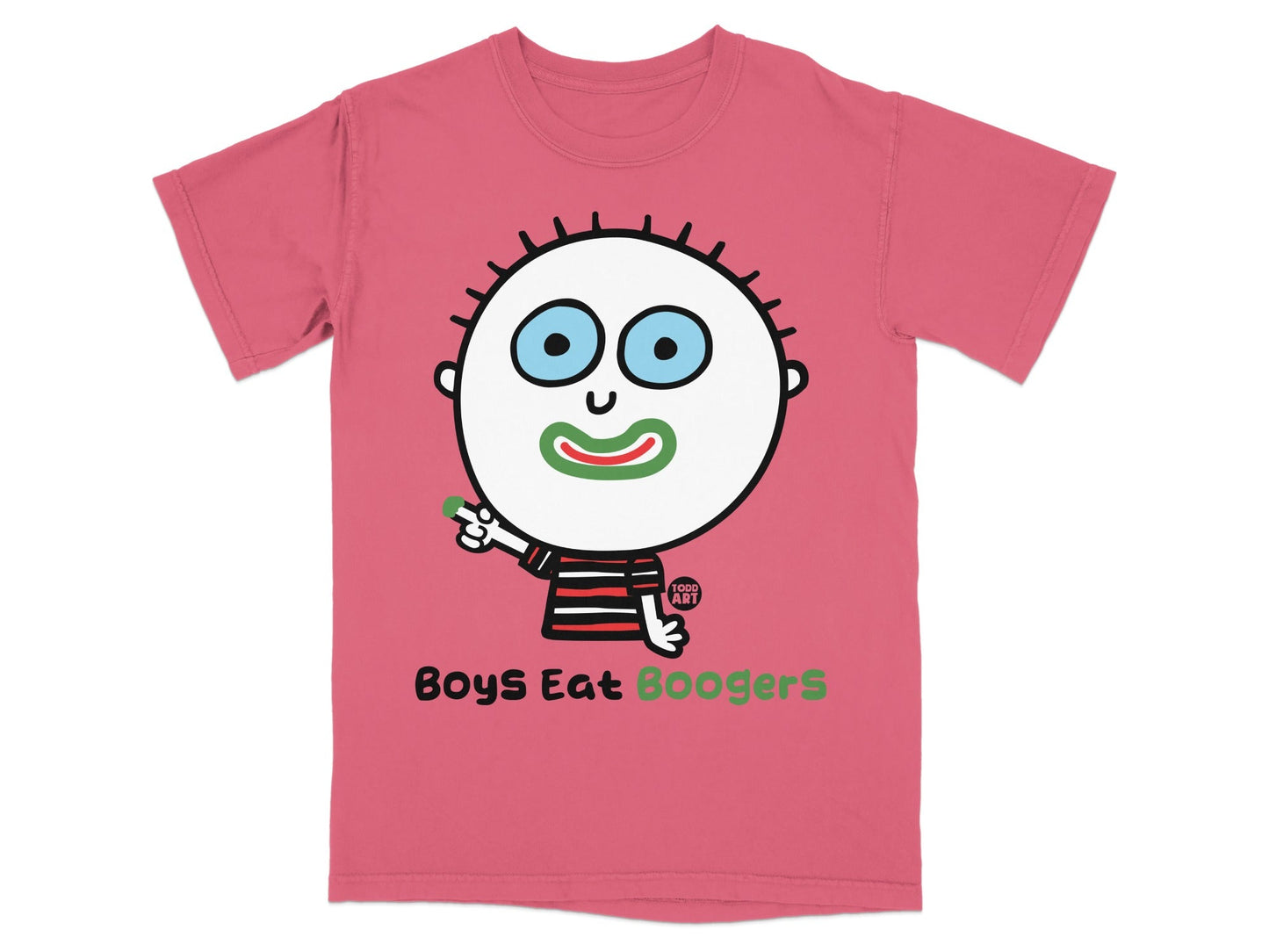 Boys Eat Boogers Character Funny Graphic T-shirt