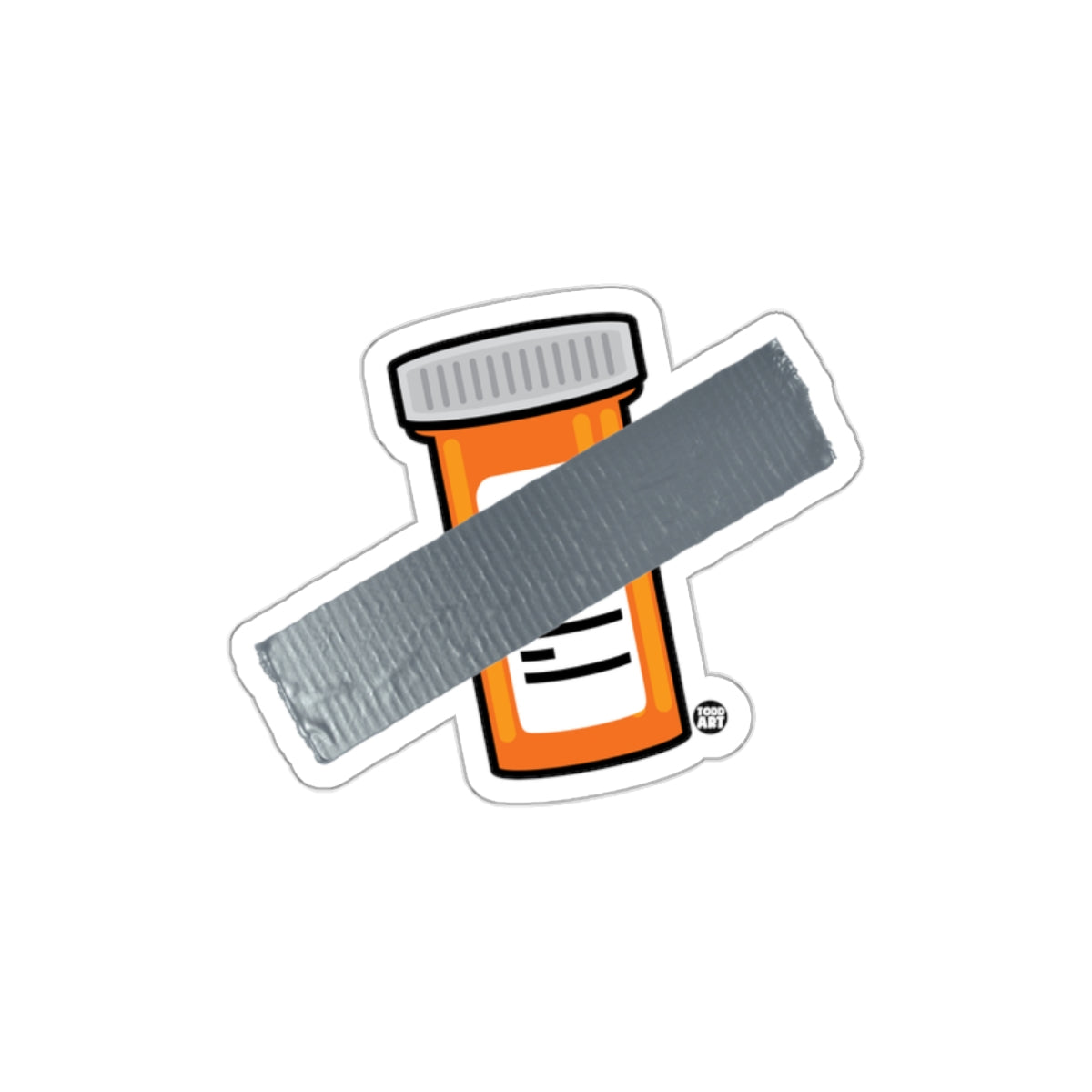 Prescription Bottle Duct Tape Sticker Vinyl Decal Fun Art