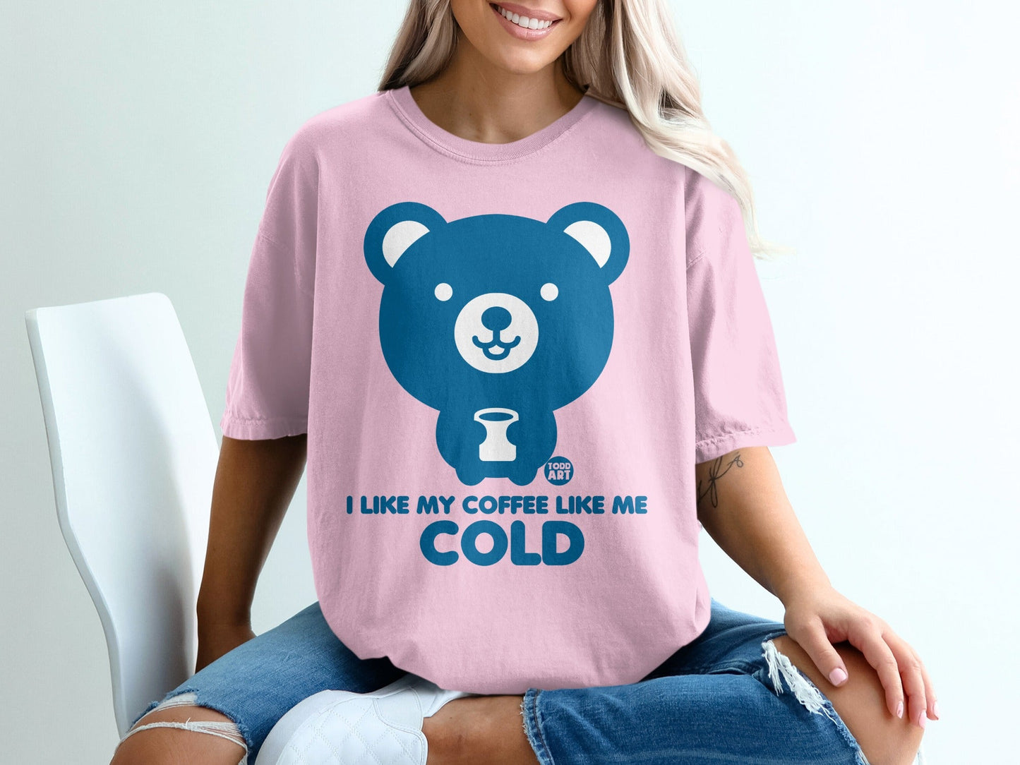 I Like My Coffee Like Me Cold Bear Graphic Tee