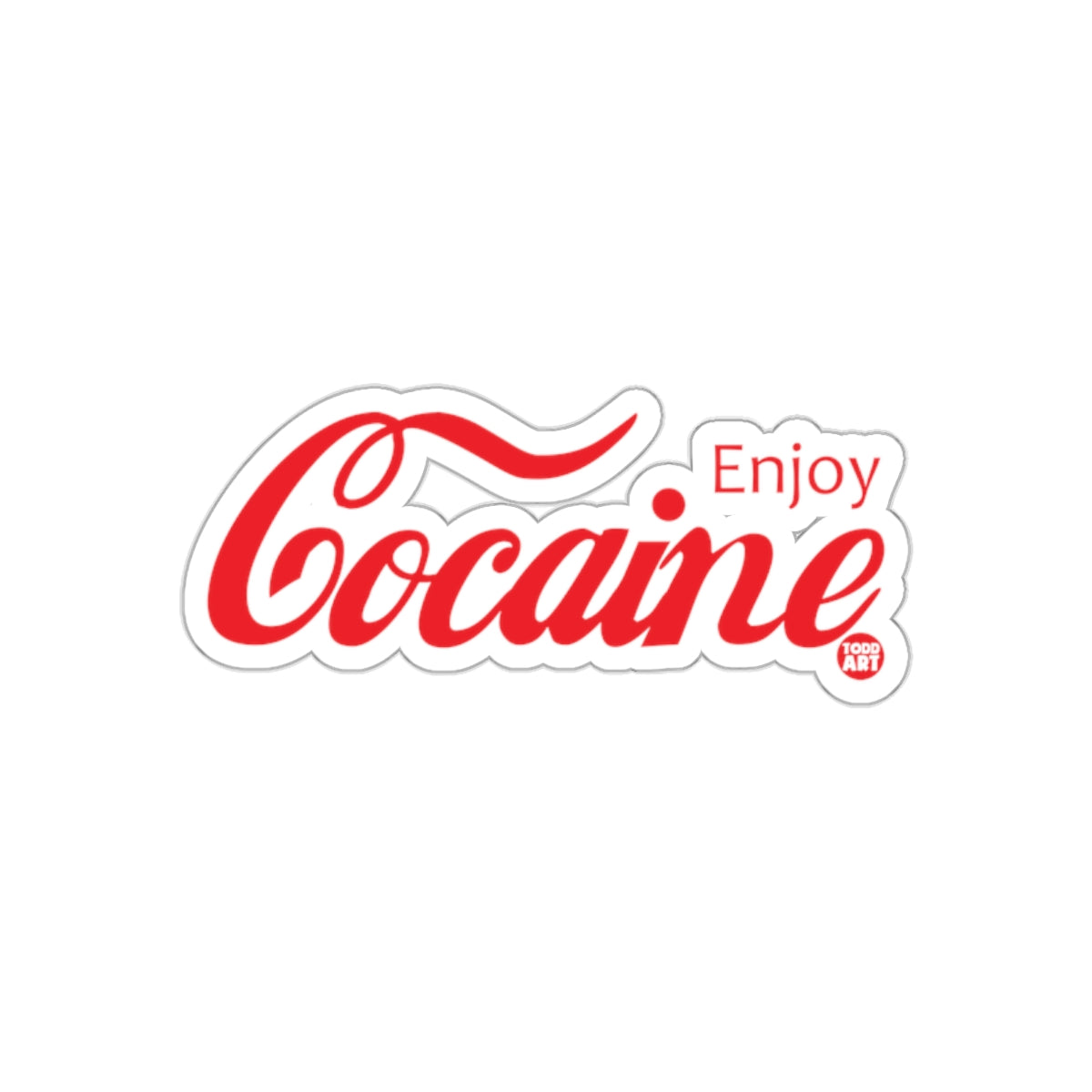 Enjoy Cocaine Logo Sticker for Fun Collectors