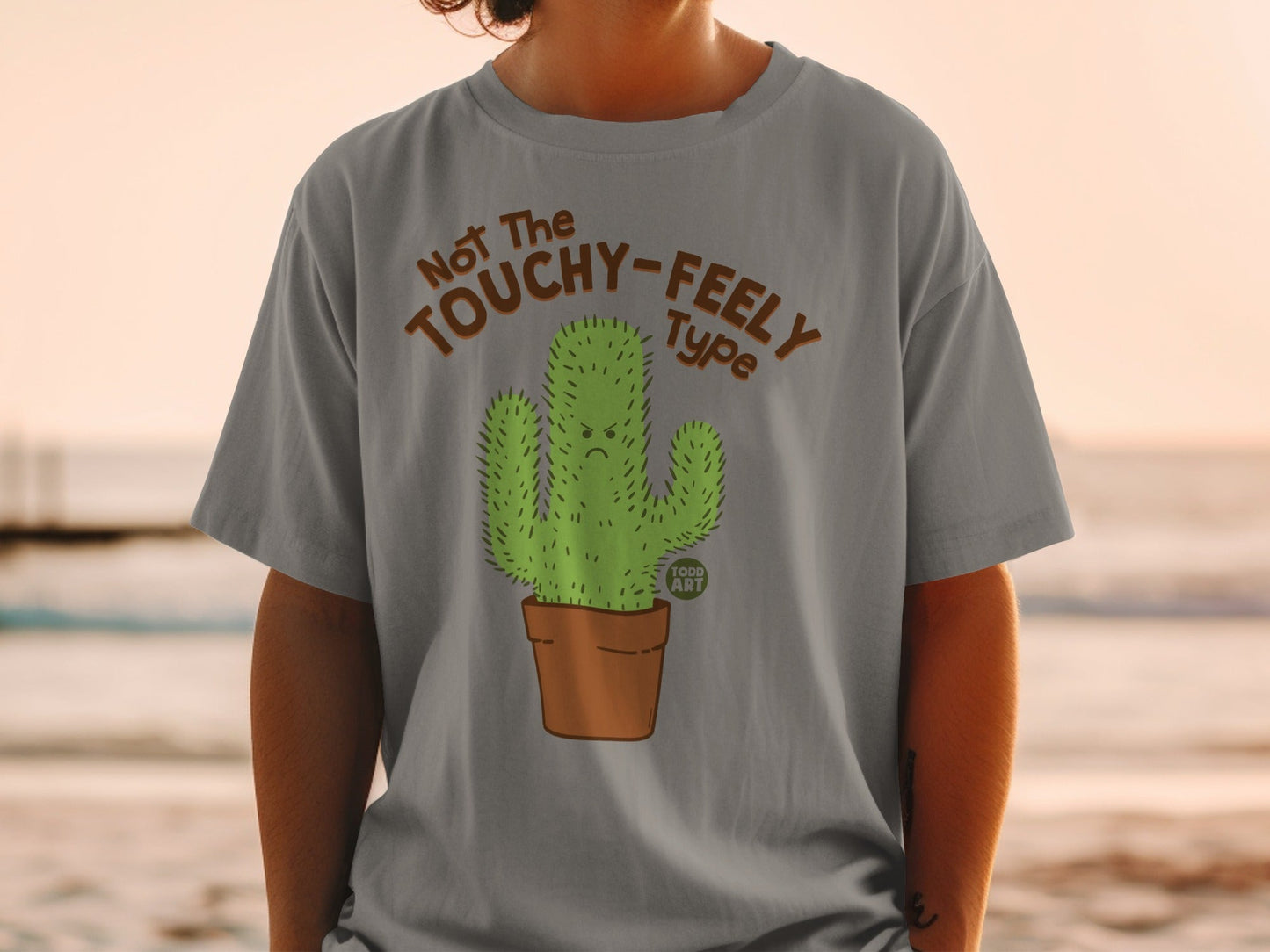Not The Touchy Feely Type Cactus Graphic Shirt