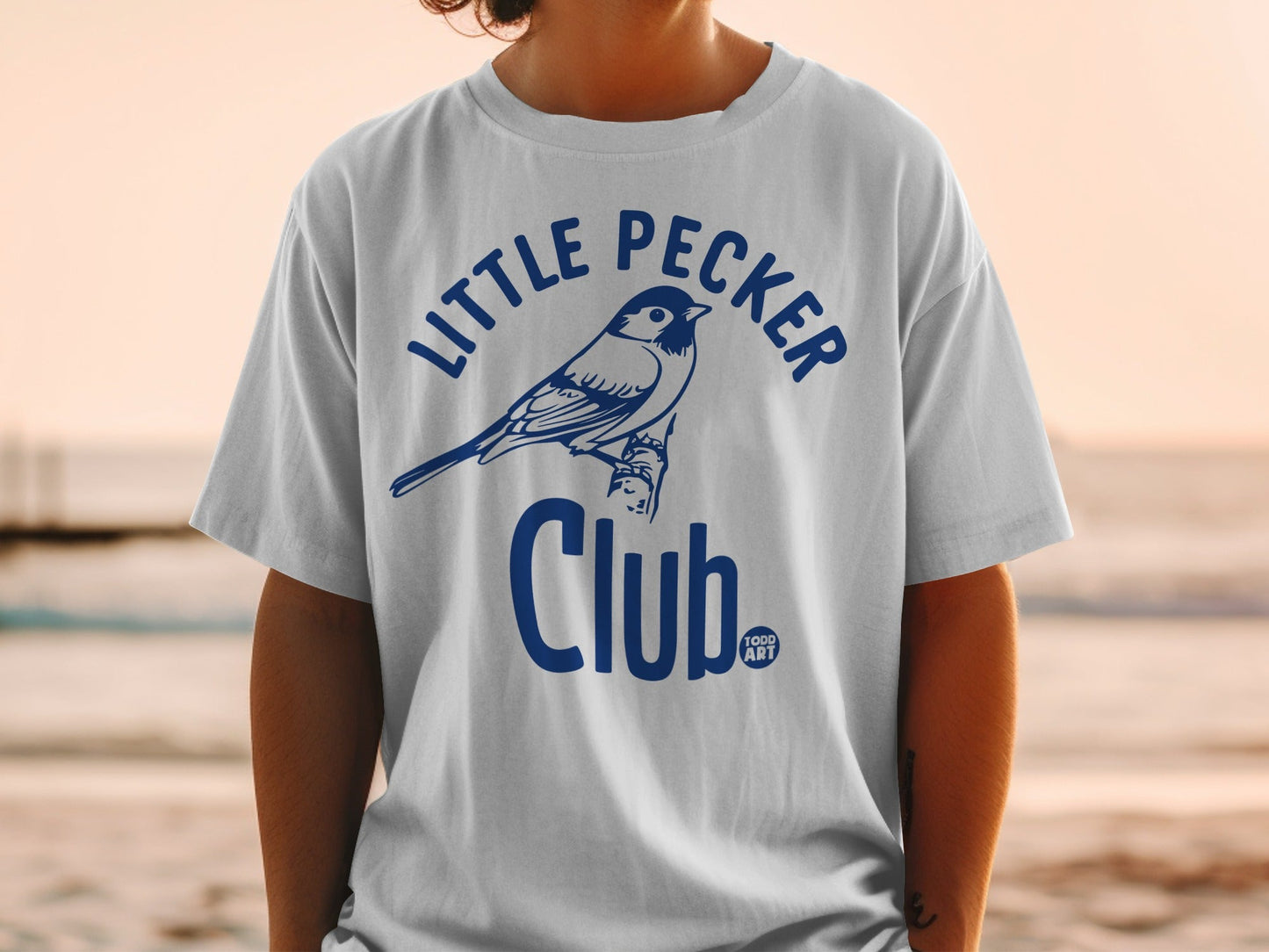 Little Pecker Club Bird Graphic Todd Art T-Shirt