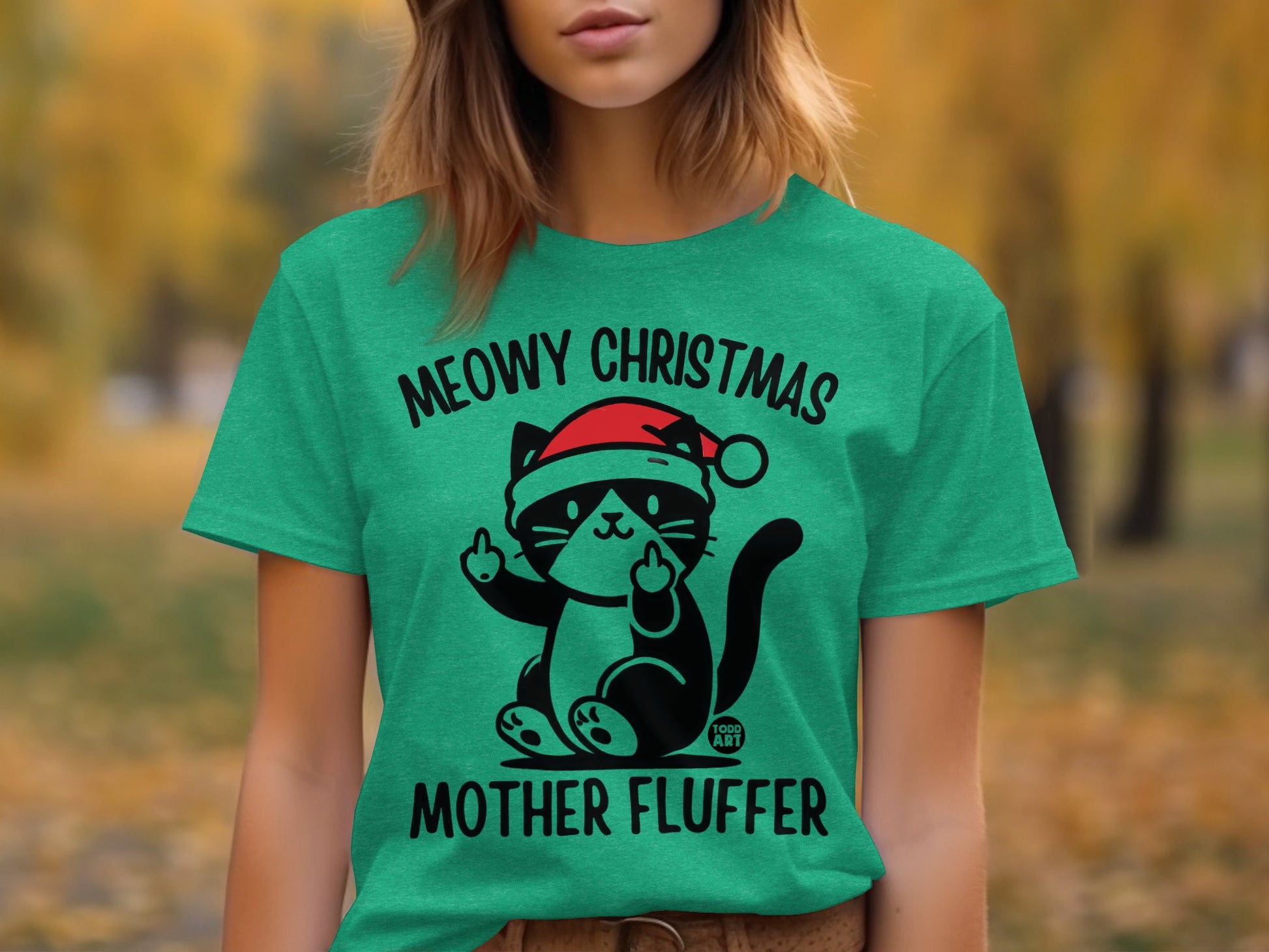 Meowy Christmas Mother Fluffer Cute Cat Shirt