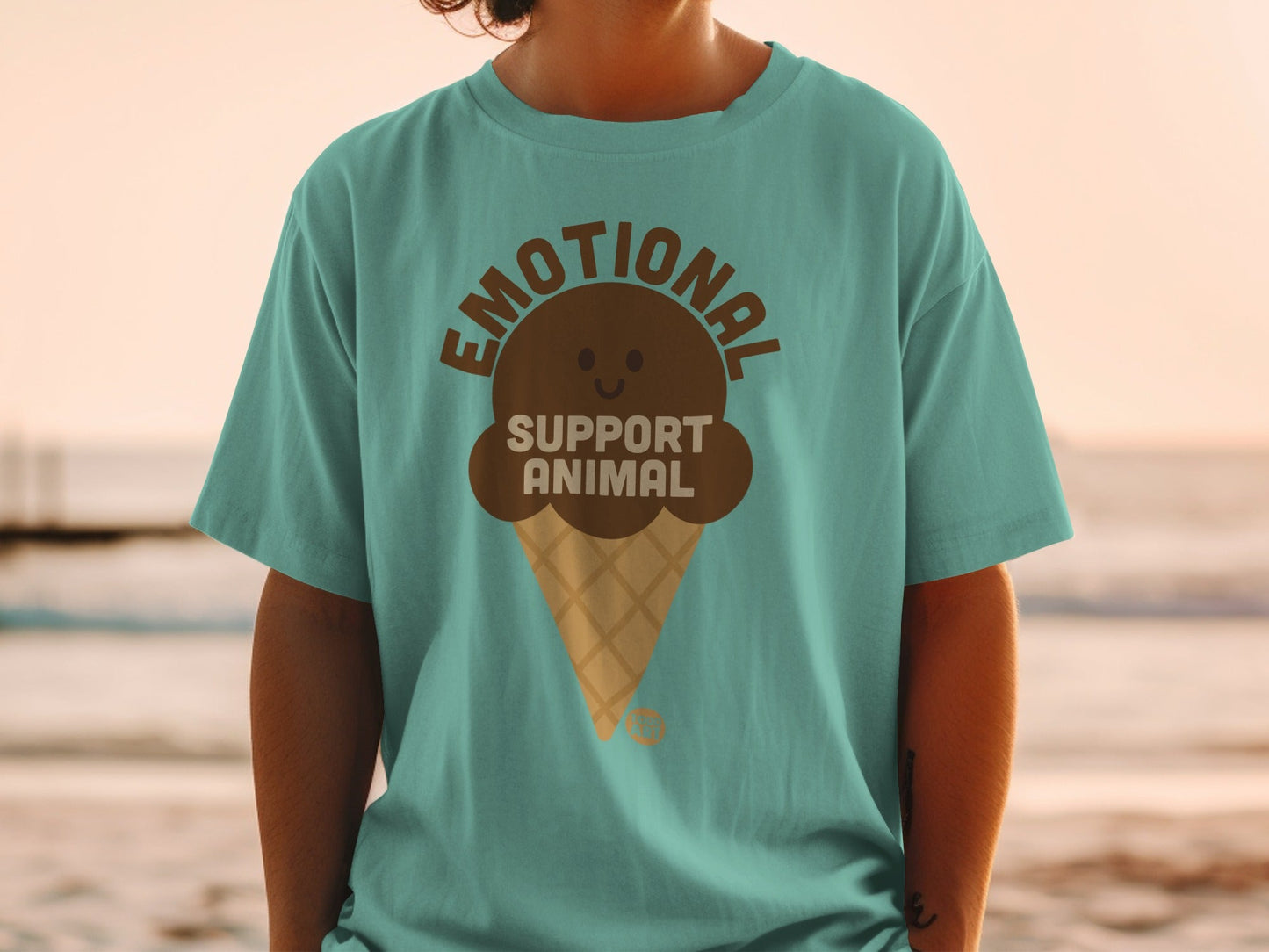 Emotional Support Animal Ice Cream Graphic Tee