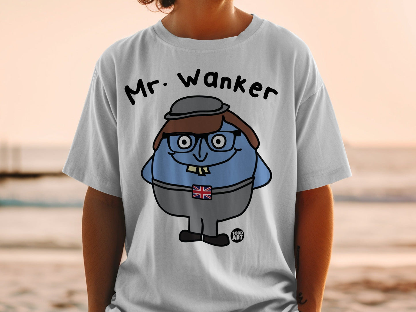 Mr. Wanker Graphic Design T-Shirt