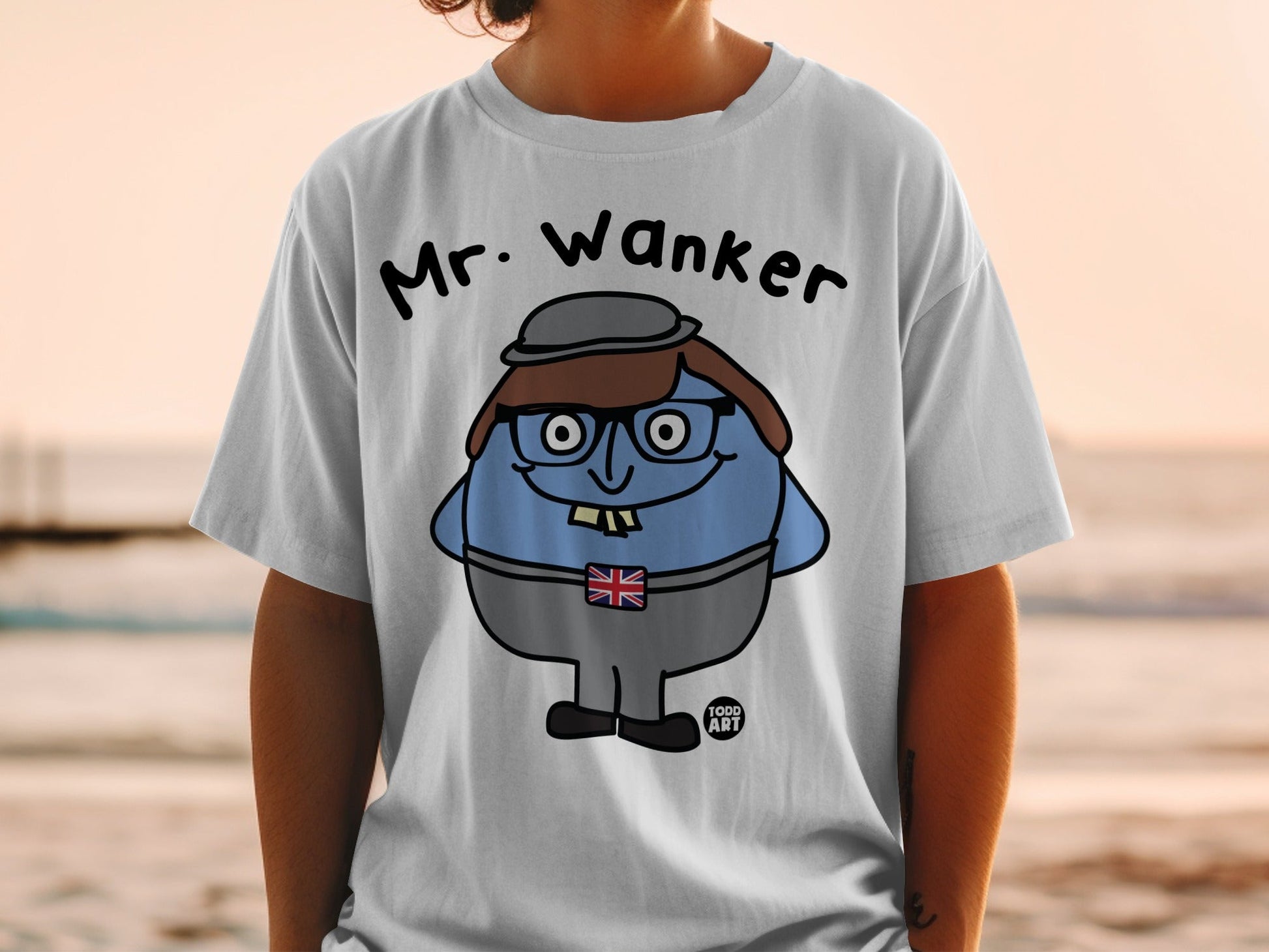 Mr. Wanker Graphic Design T-Shirt