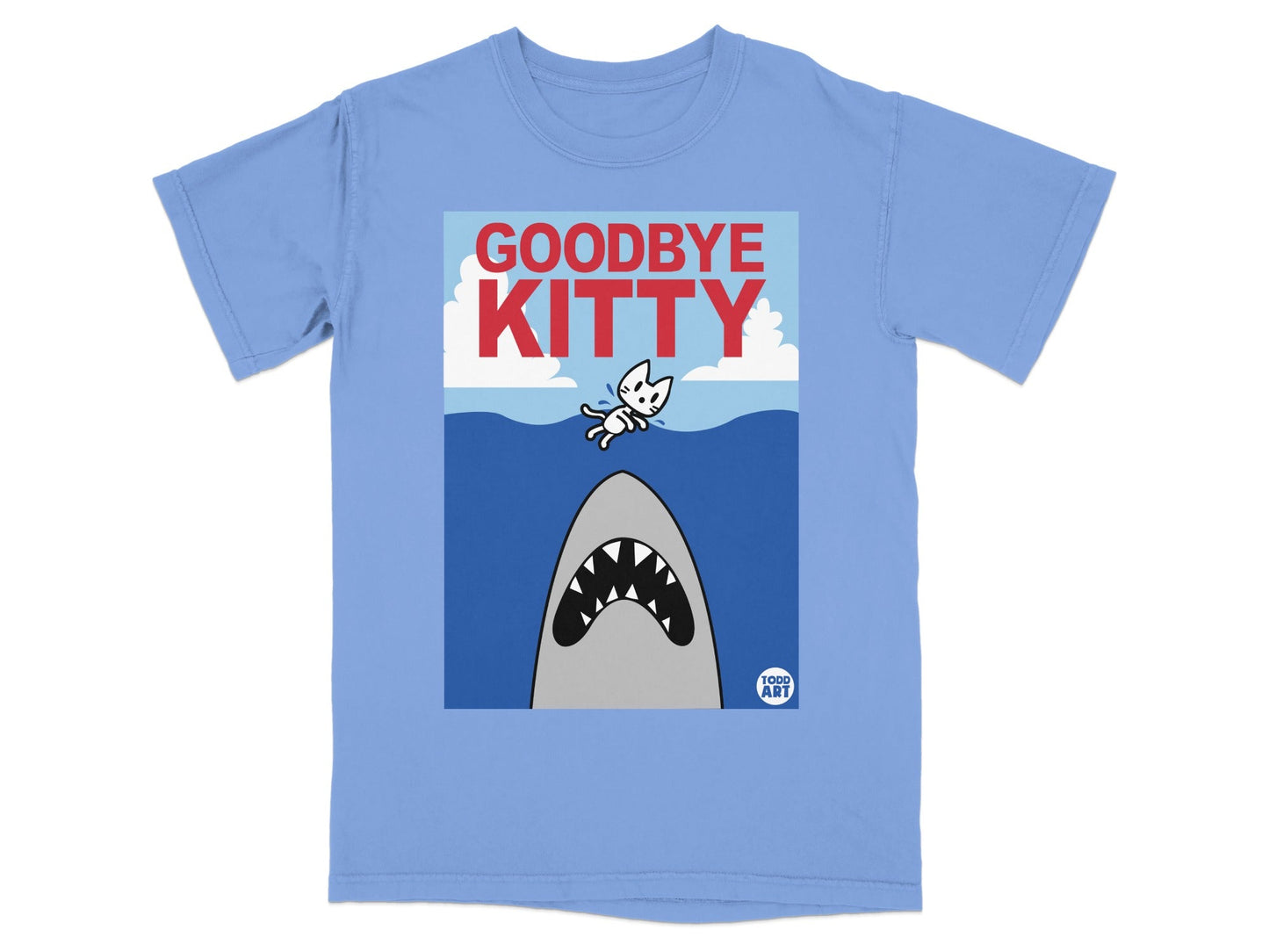Goodbye Kitty Shark Attack Graphic T-Shirt