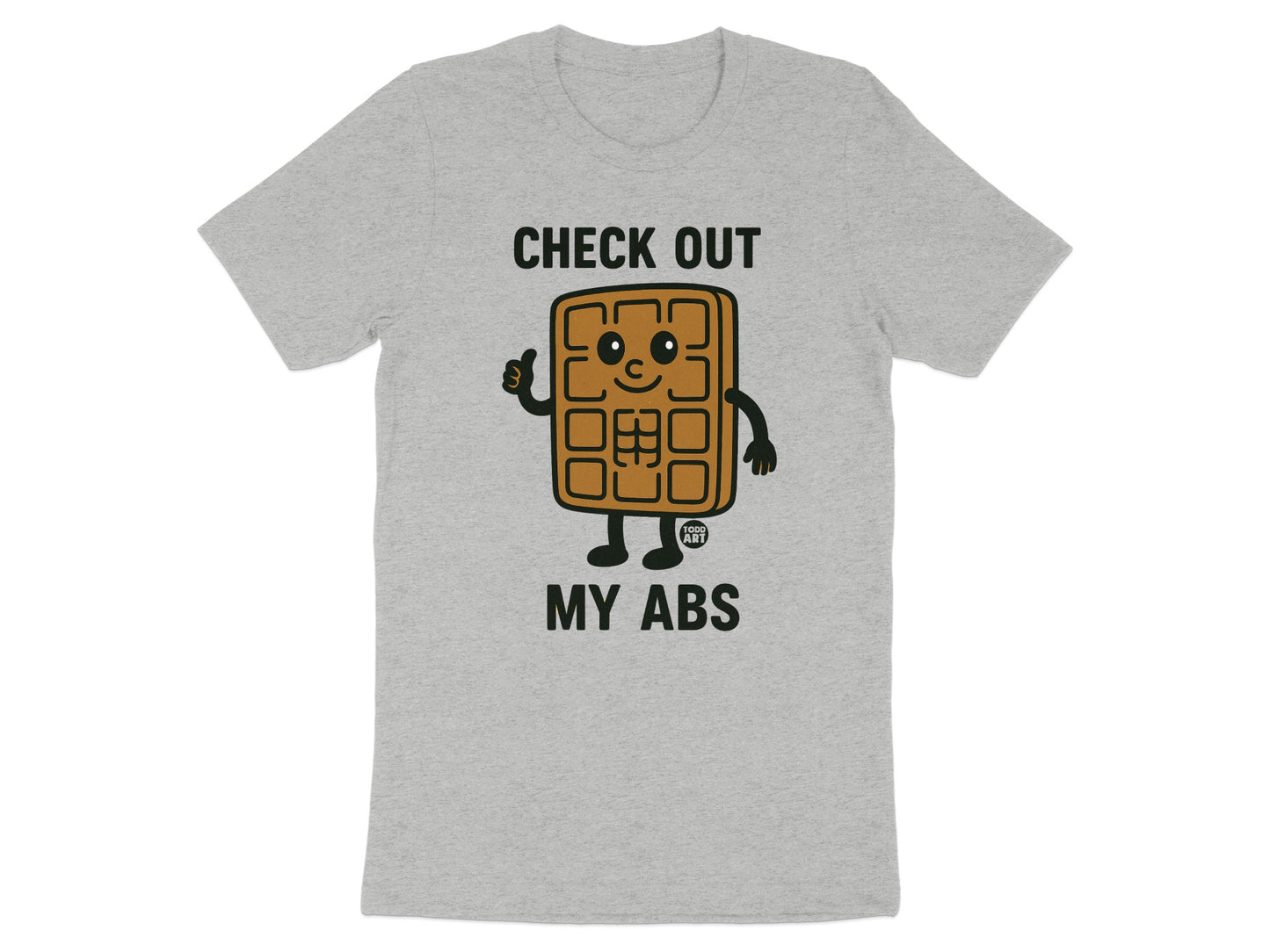 Check Out My Abs Cartoon Character Funny T-Shirt
