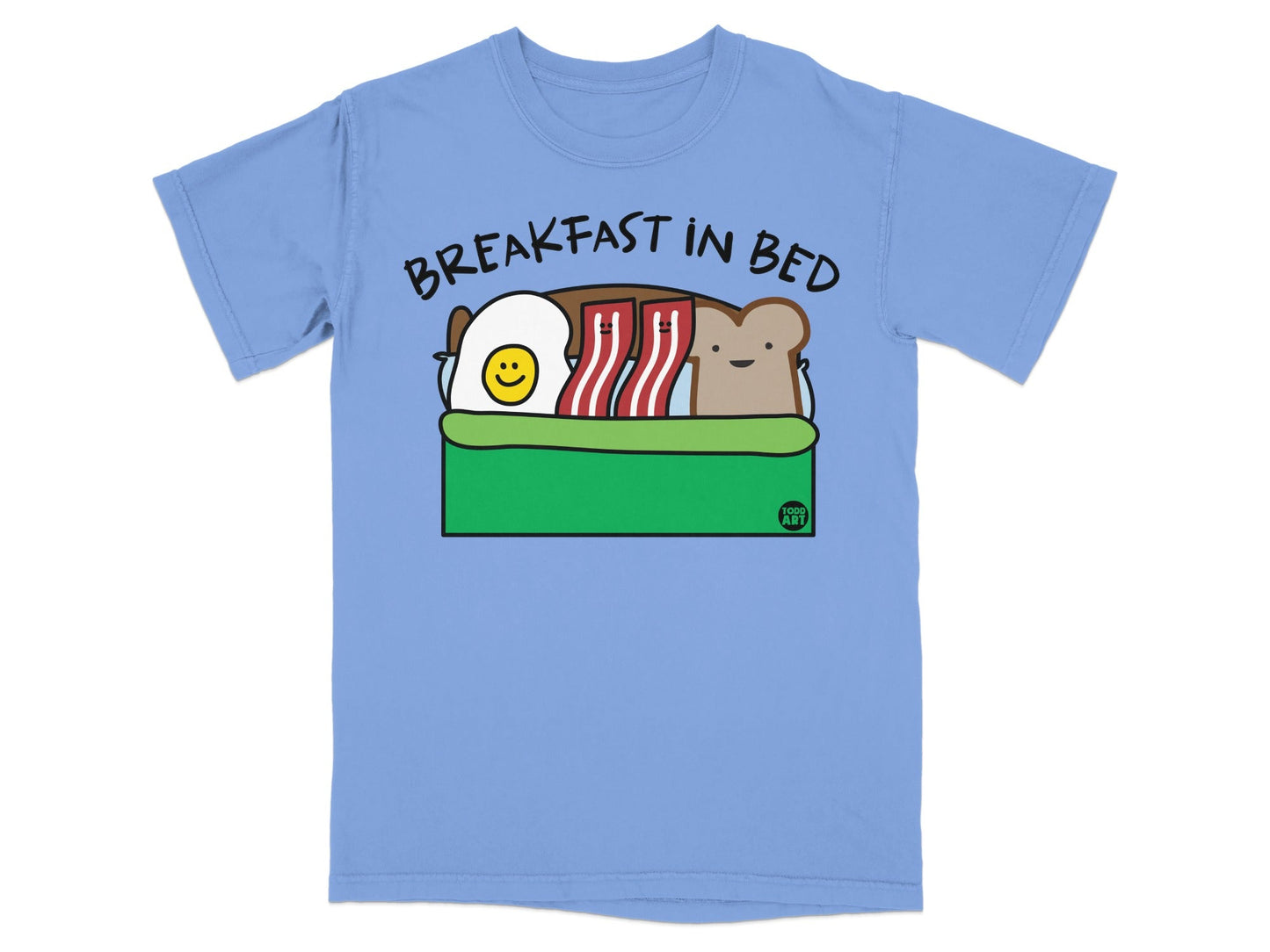 Breakfast In Bed Cute Food Characters T-Shirt