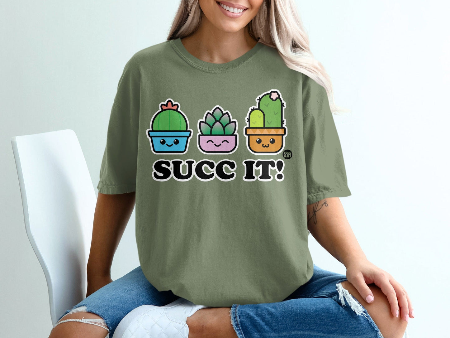 SUCC IT! Cute Cactus Succulent Graphic Tee Shirt