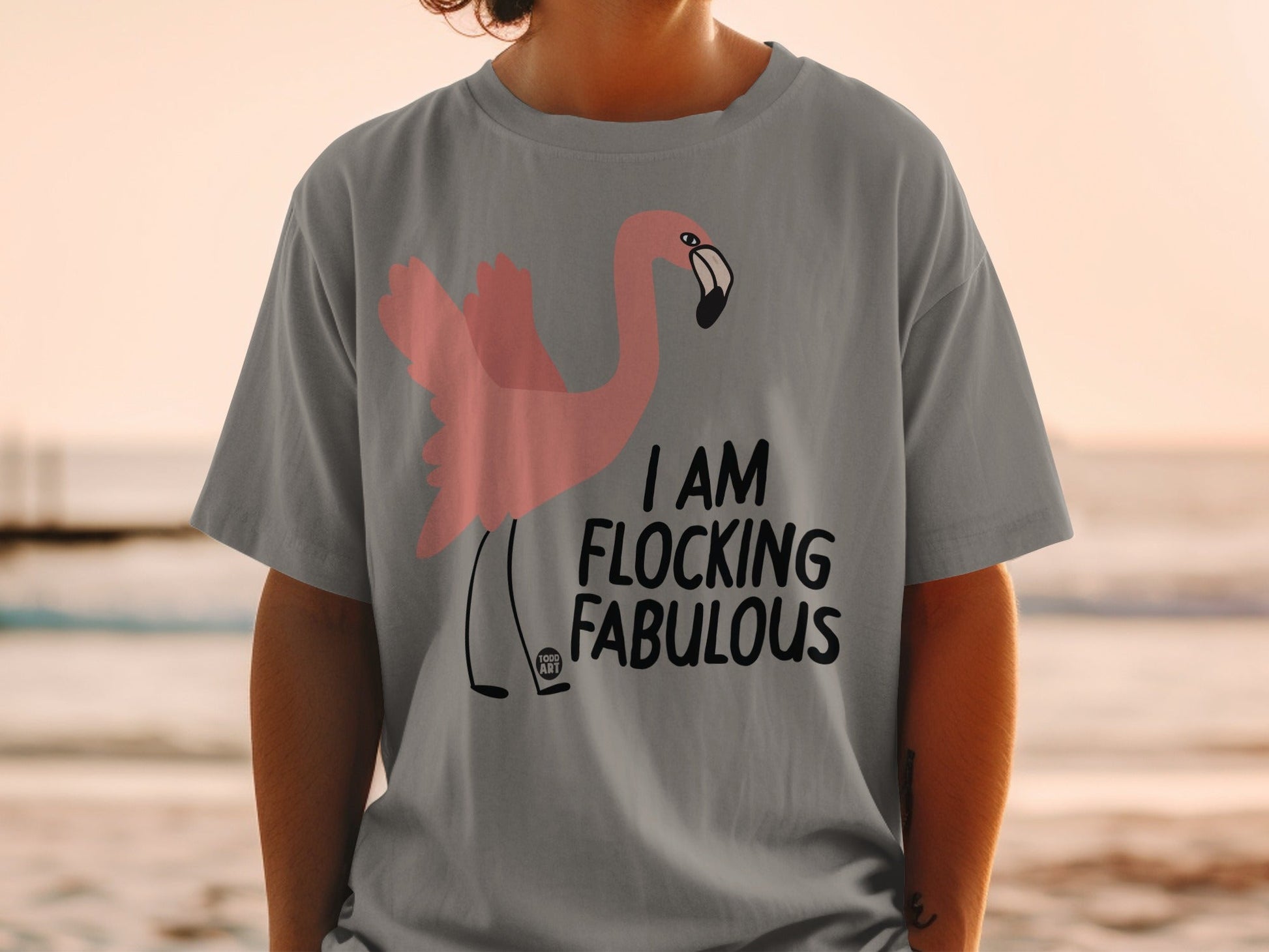 I Am Flocking Fabulous Flamingo Graphic Tee Shirt