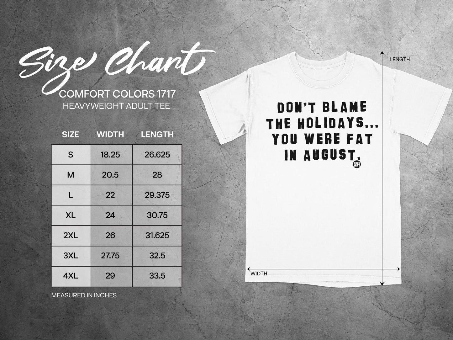 Don't Blame The Holidays You Were Fat In August Shirt
