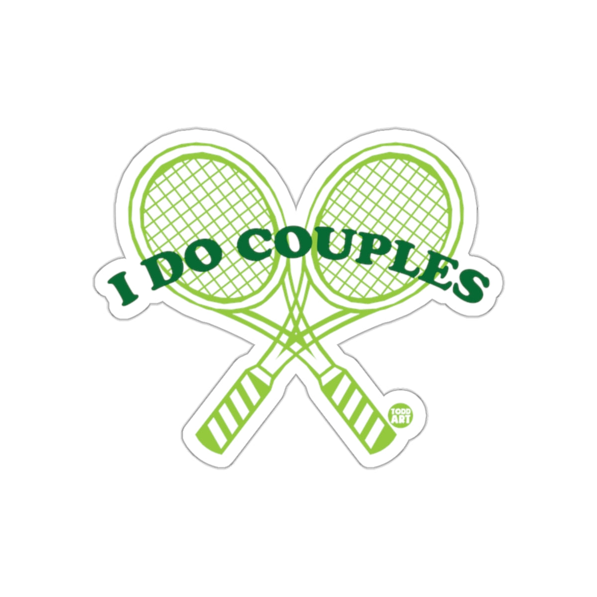 I DO COUPLES Tennis Racquet Graphic Design sticker