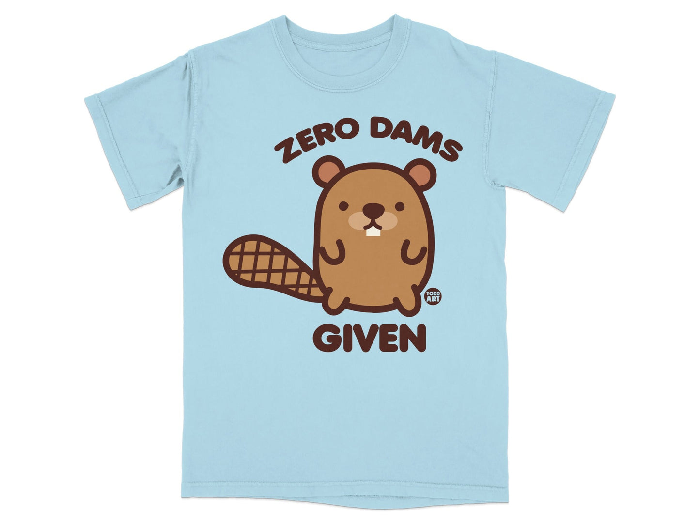 Zero Dams Given Funny Beaver Graphic T-Shirt