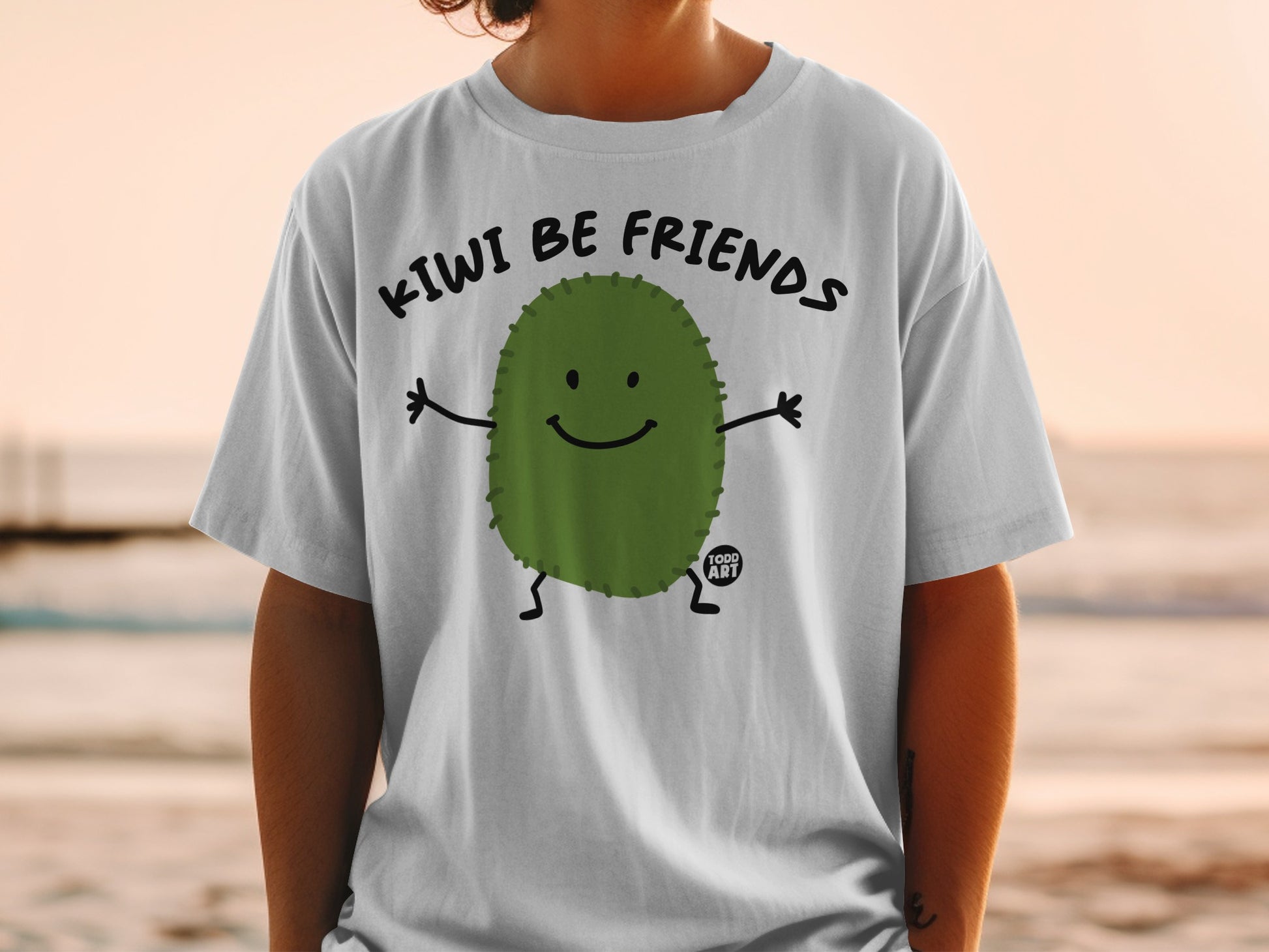 Happy Kiwi Be Friends Funny Character Illustration product type