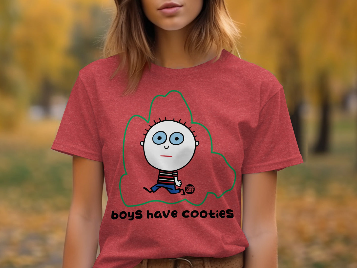 Boys Have Cooties Graphic Tee Novelty T-Shirt