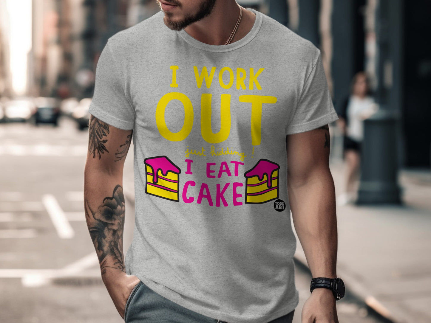 I Work Out Just Kidding I Eat Cake Funny T-shirt