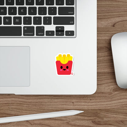Cute Smiling French Fries Sticker for Laptop Decor