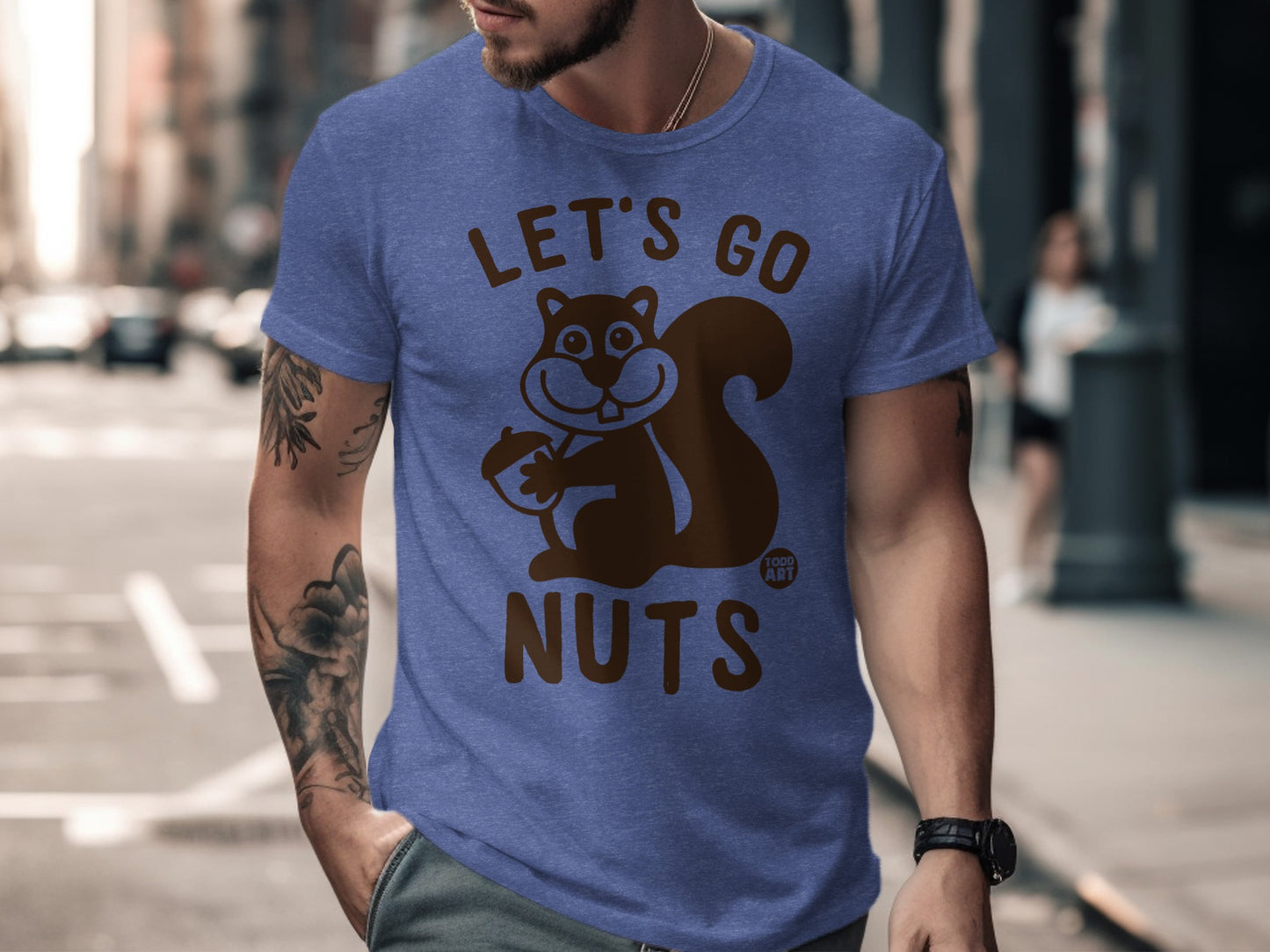 Let's Go Nuts Graphic Tee for Men Stylish T-shirt