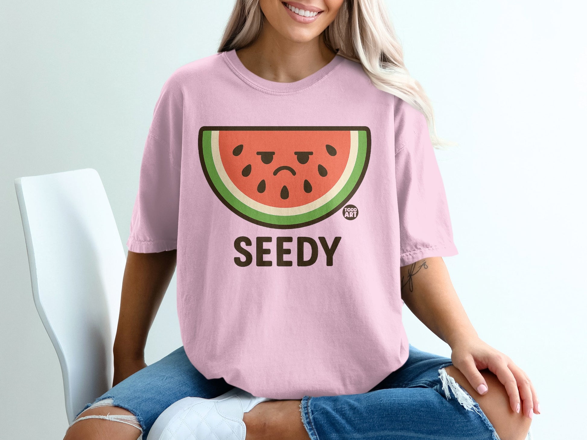 Todd Art Seedy Sad Watermelon Pink Garment product type