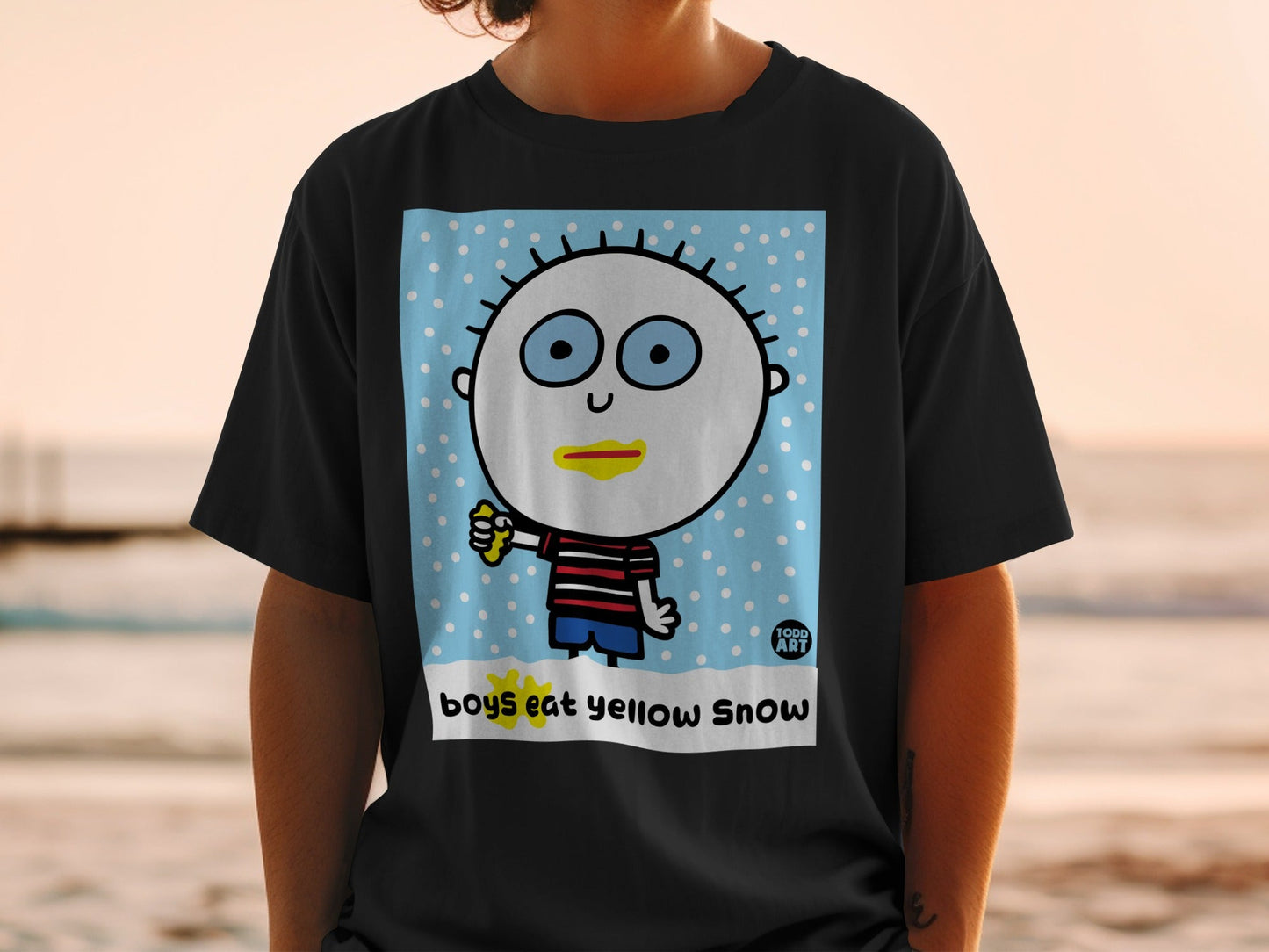Boys Eat Yellow Snow Todd Art Graphic T-Shirt